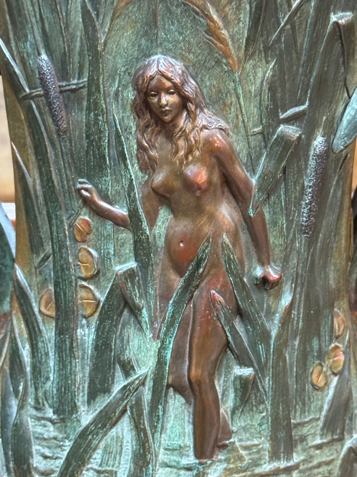 Early 20th Century Louis Ouvet Art Nouveau Nude Figure Vase, Signed - Thumbnail 6