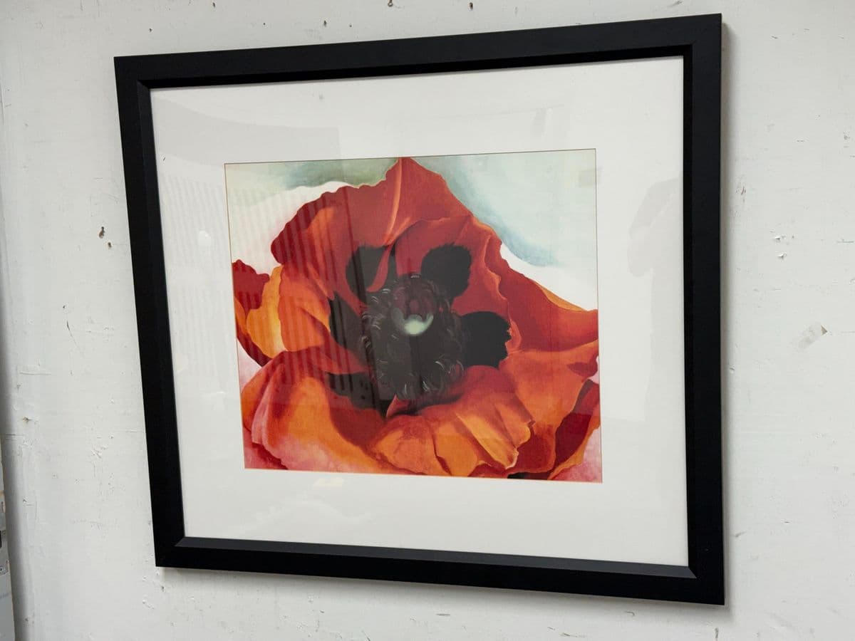 Georgia O’Keeffe "Poppy" Z Gallerie Custom Framed Print, Circa 2005 - Thumbnail 6
