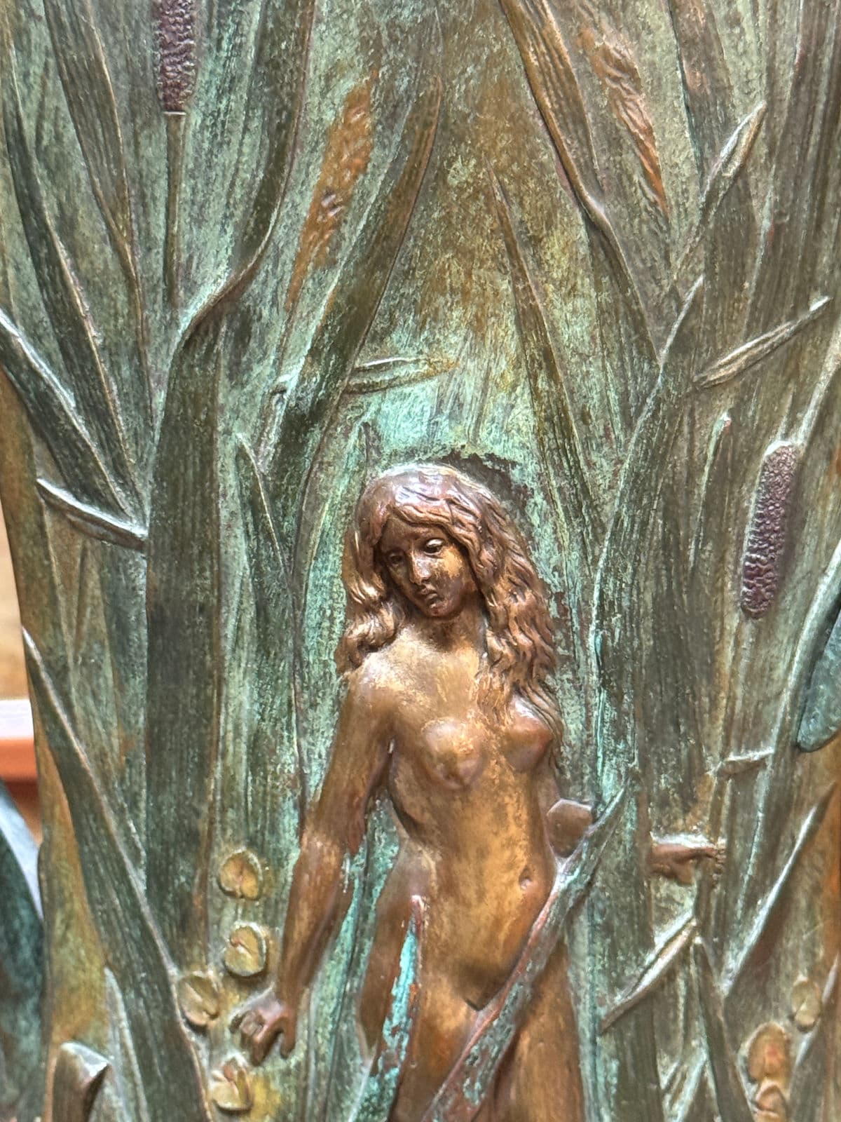 Early 20th Century Louis Ouvet Art Nouveau Nude Figure Vase, Signed - Thumbnail 7