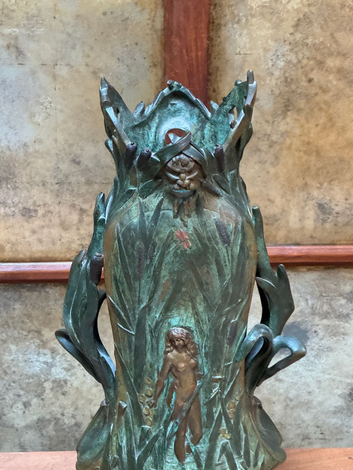 Early 20th Century Louis Ouvet Art Nouveau Nude Figure Vase, Signed - Thumbnail 13