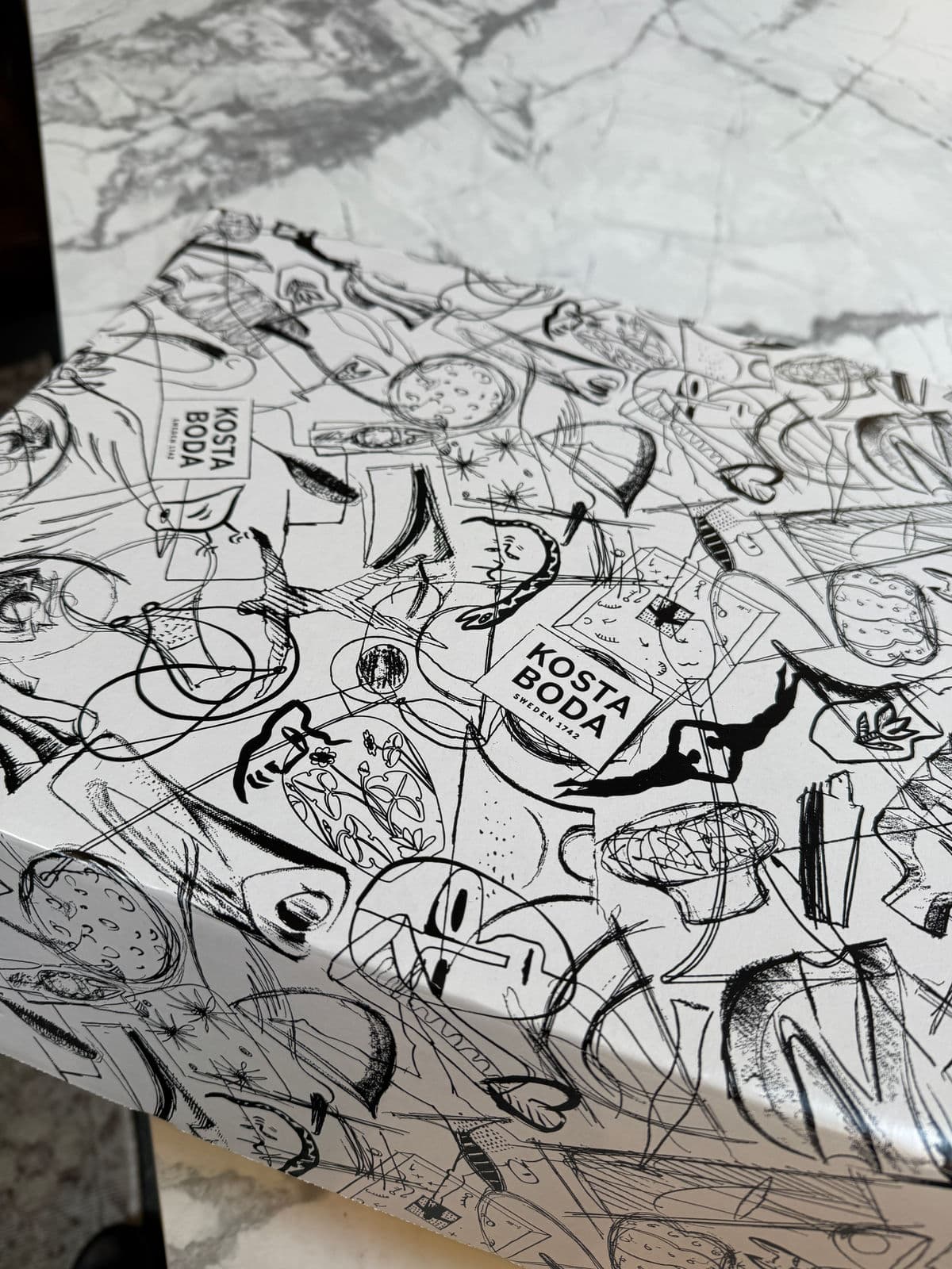 Sara Woodrow for Kosta Boda “All About You” Decanter + Glassware, Set of Five - Thumbnail 7