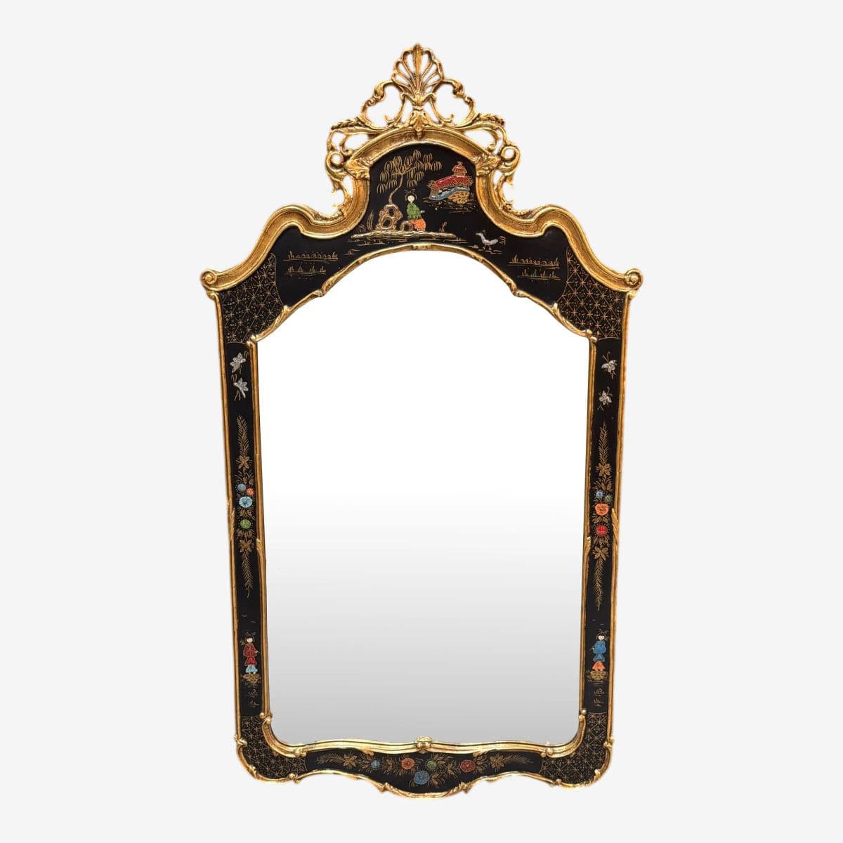 Friedman Brothers Canton Hand-Painted Chinoiserie Mirror - Image 1