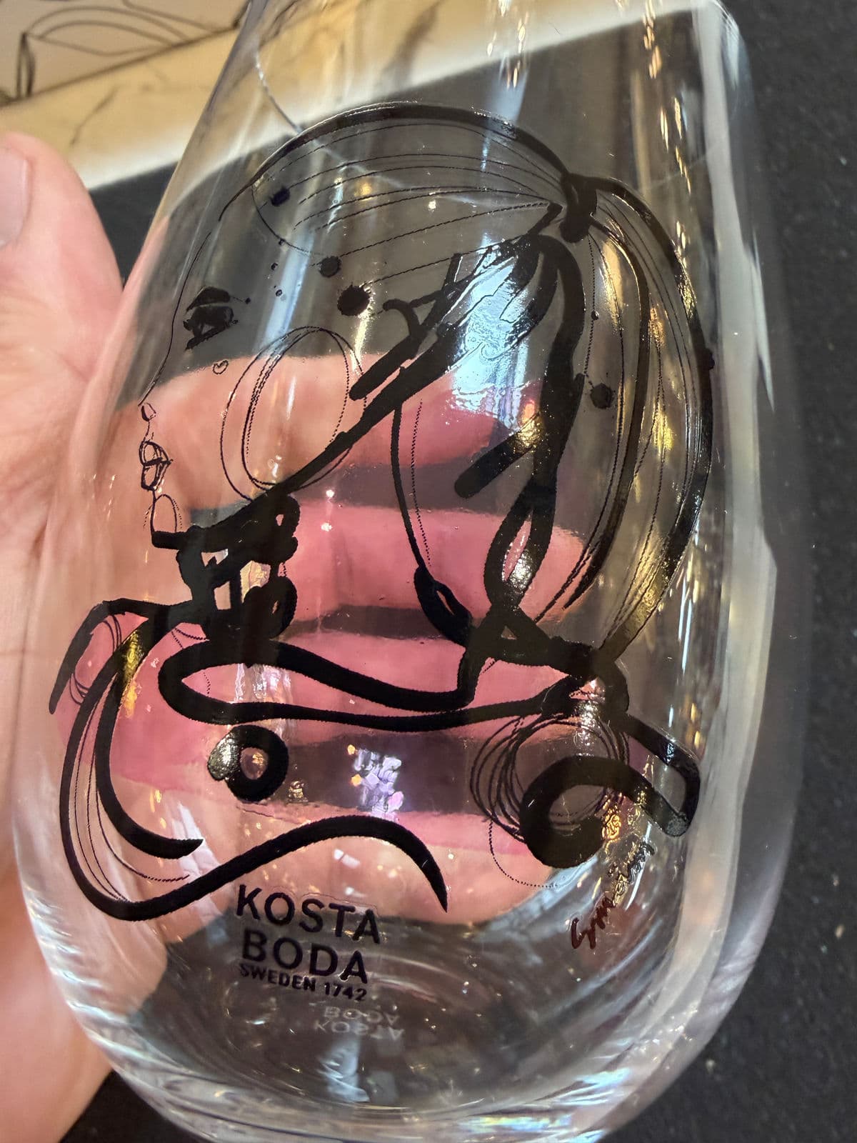 Sara Woodrow for Kosta Boda “All About You” Decanter + Glassware, Set of Five - Thumbnail 13