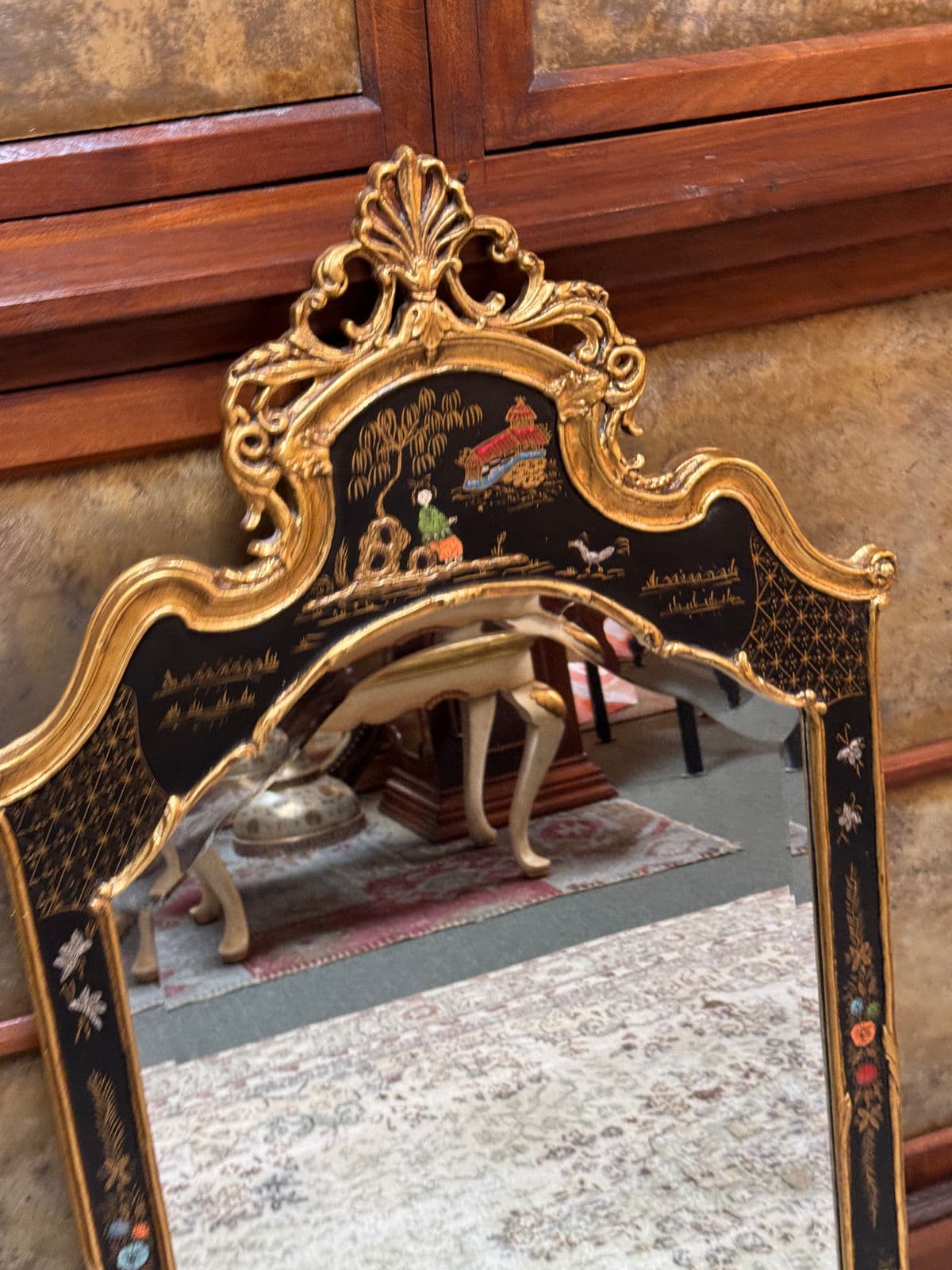 Friedman Brothers Canton Hand-Painted Chinoiserie Mirror - Thumbnail 12
