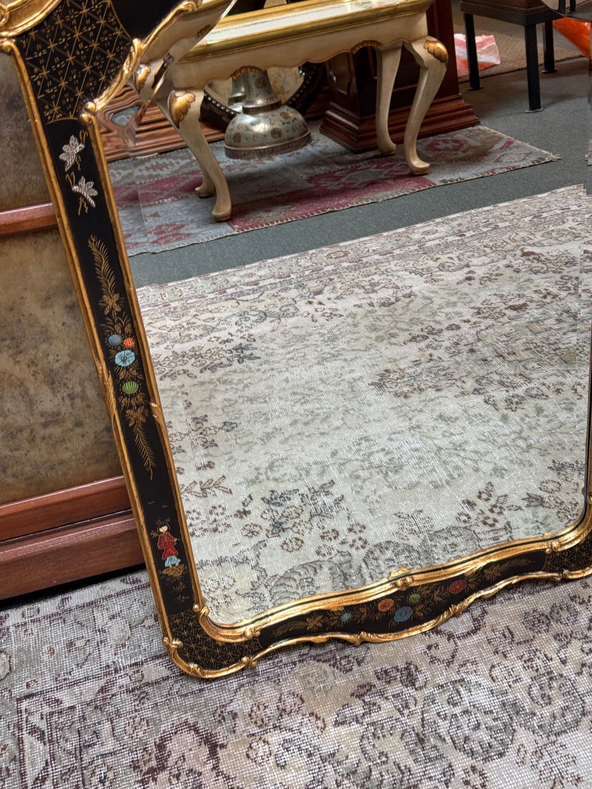 Friedman Brothers Canton Hand-Painted Chinoiserie Mirror - Thumbnail 13
