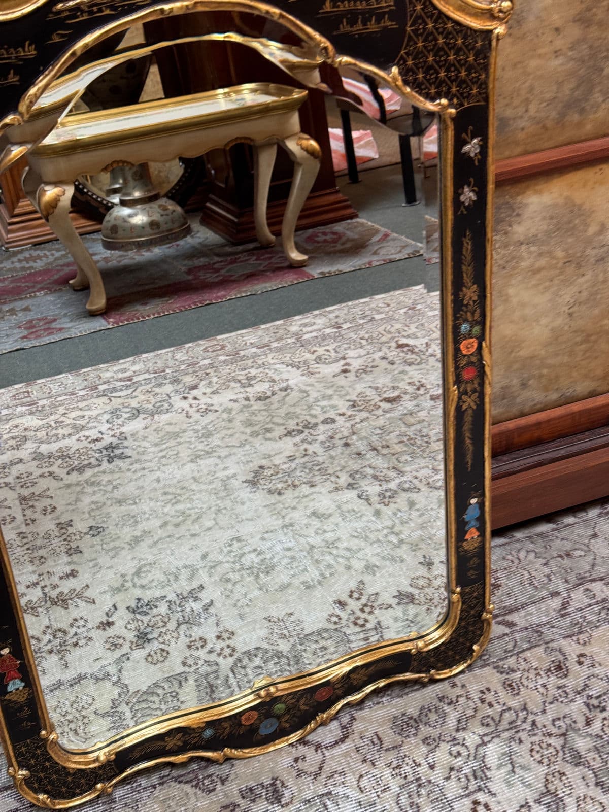 Friedman Brothers Canton Hand-Painted Chinoiserie Mirror - Thumbnail 11