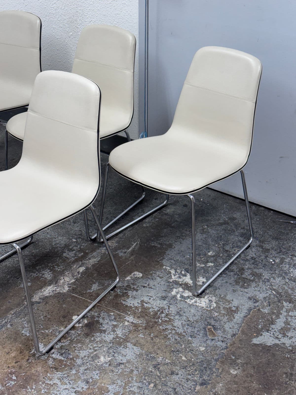 Rodolfo Dordoni for Matteograssi 2Leather Seat Dining Chairs, Set of Six - Thumbnail 12