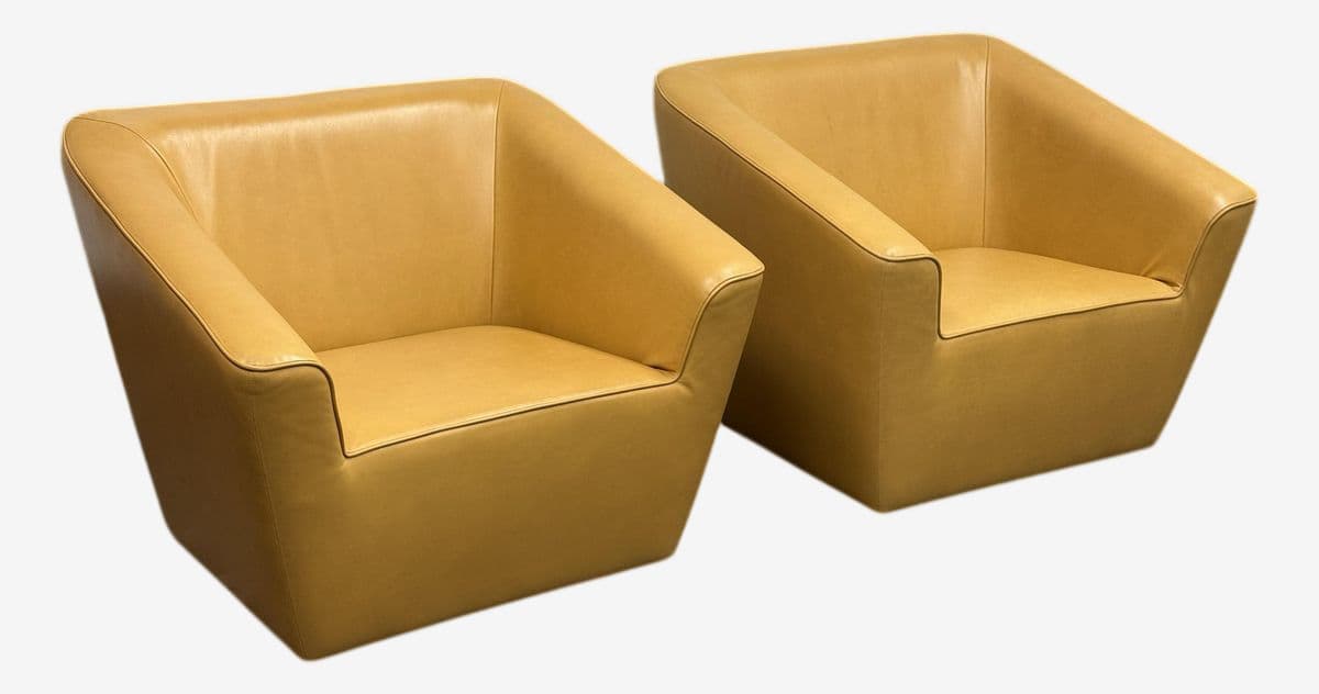 José Manuel Ferrero for EstudiHac by Sancal Spain Tea Lounge Chairs, Pair - Image 1