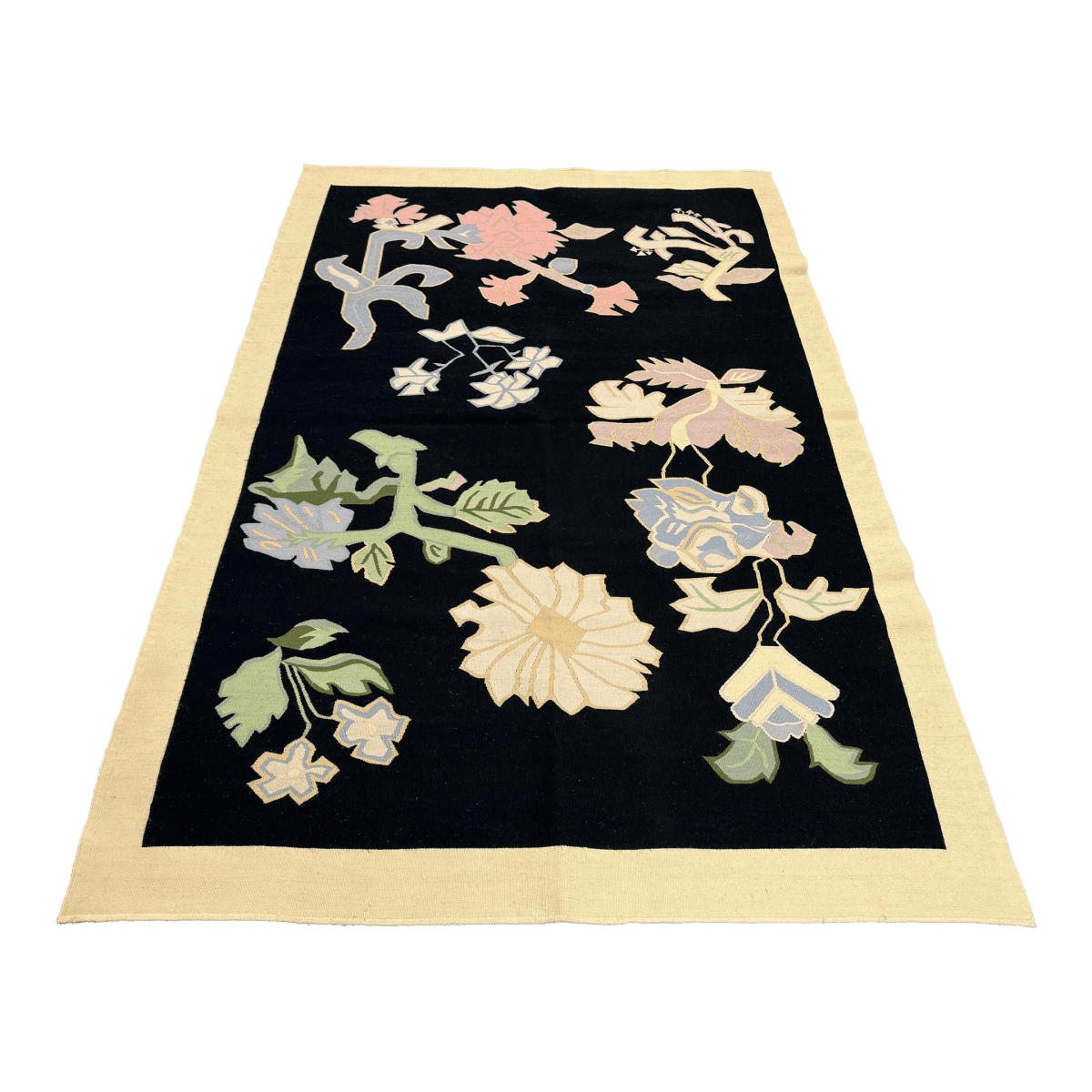 5ft × 7ft 4in Starck Romanian Kelim Rug, Circa 1990 - Thumbnail 2