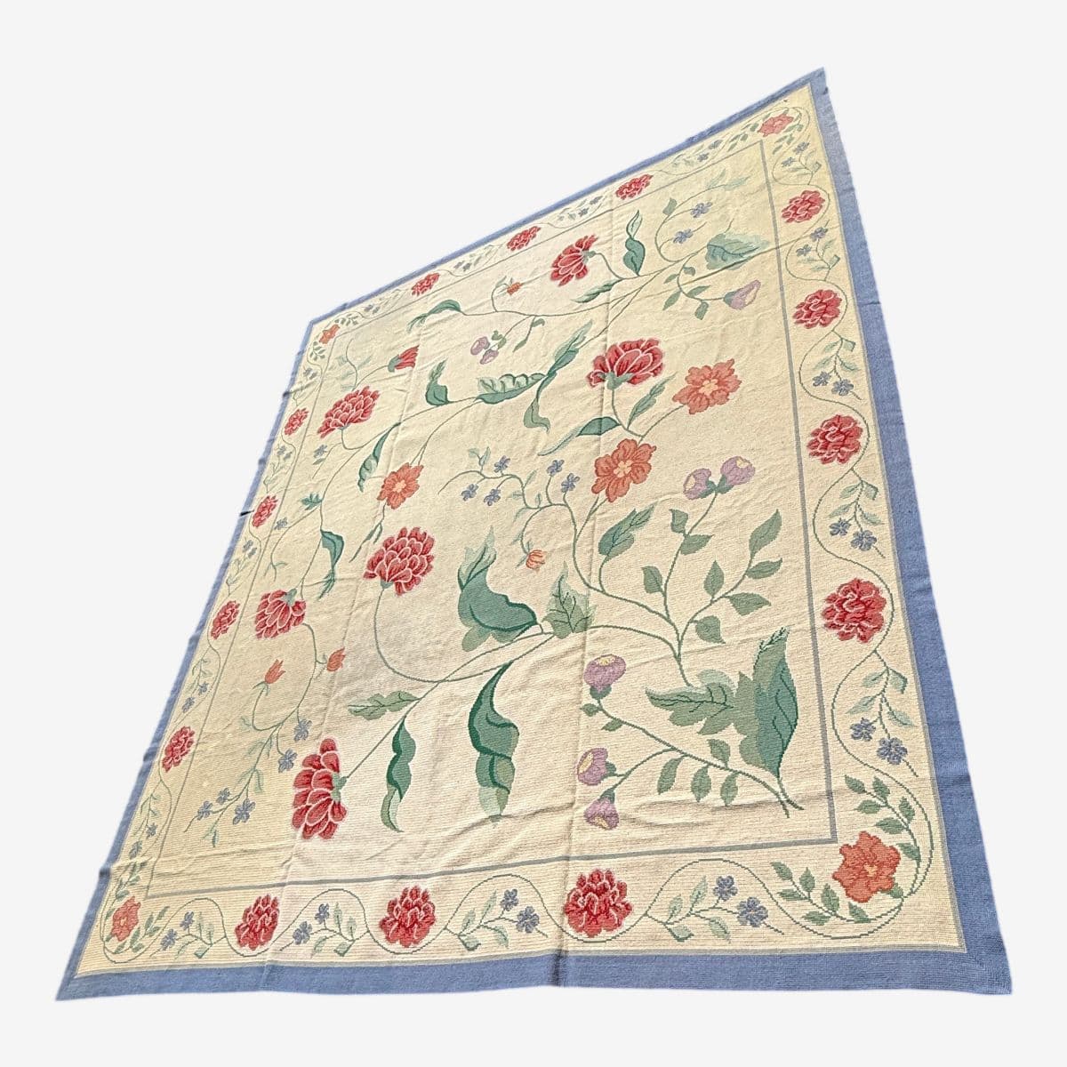 11ft 8in × 13ft 11in Starck Portuguese Petit-Point Area Rug - Image 1