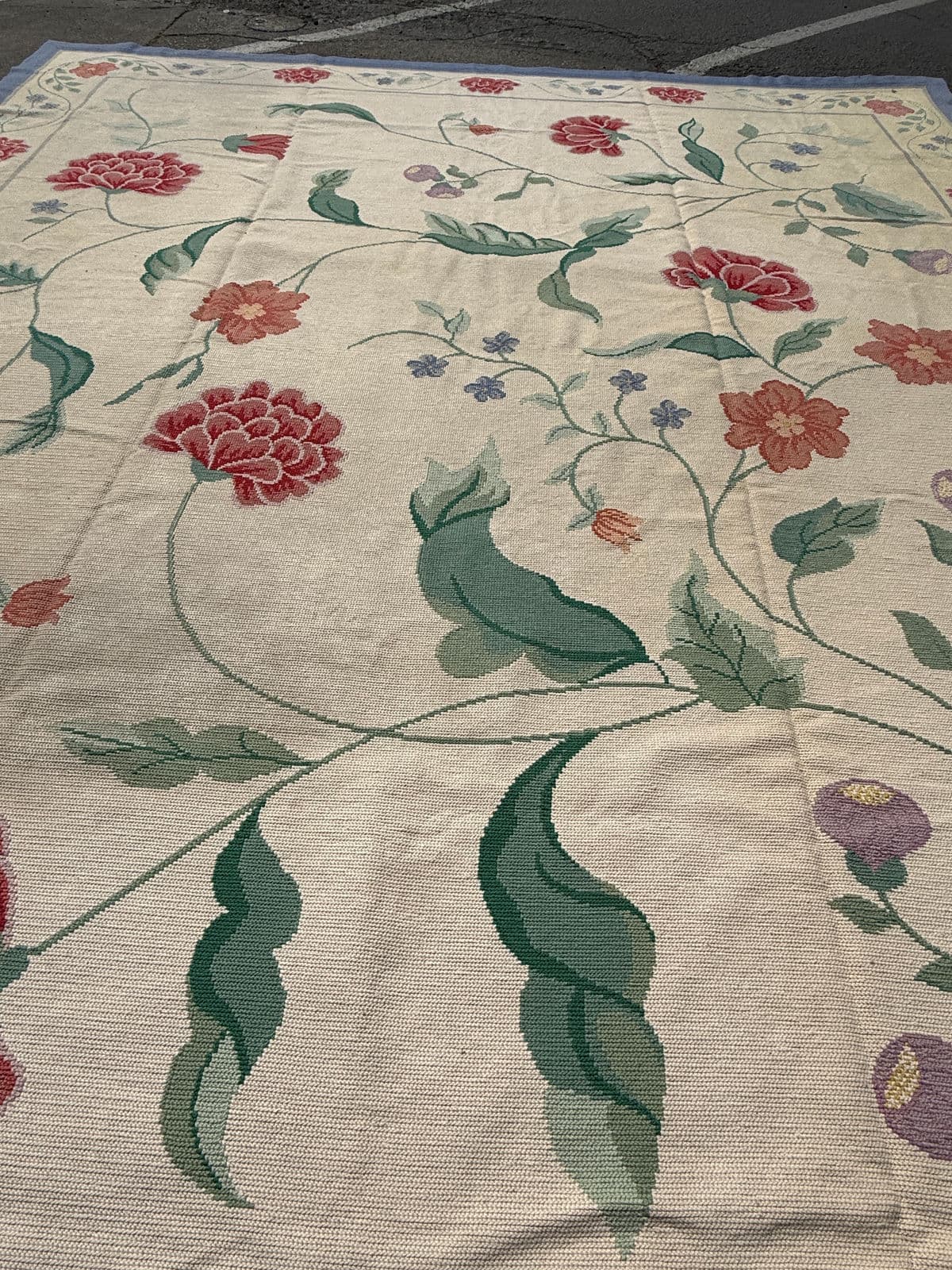 11ft 8in × 13ft 11in Starck Portuguese Petit-Point Area Rug - Thumbnail 8