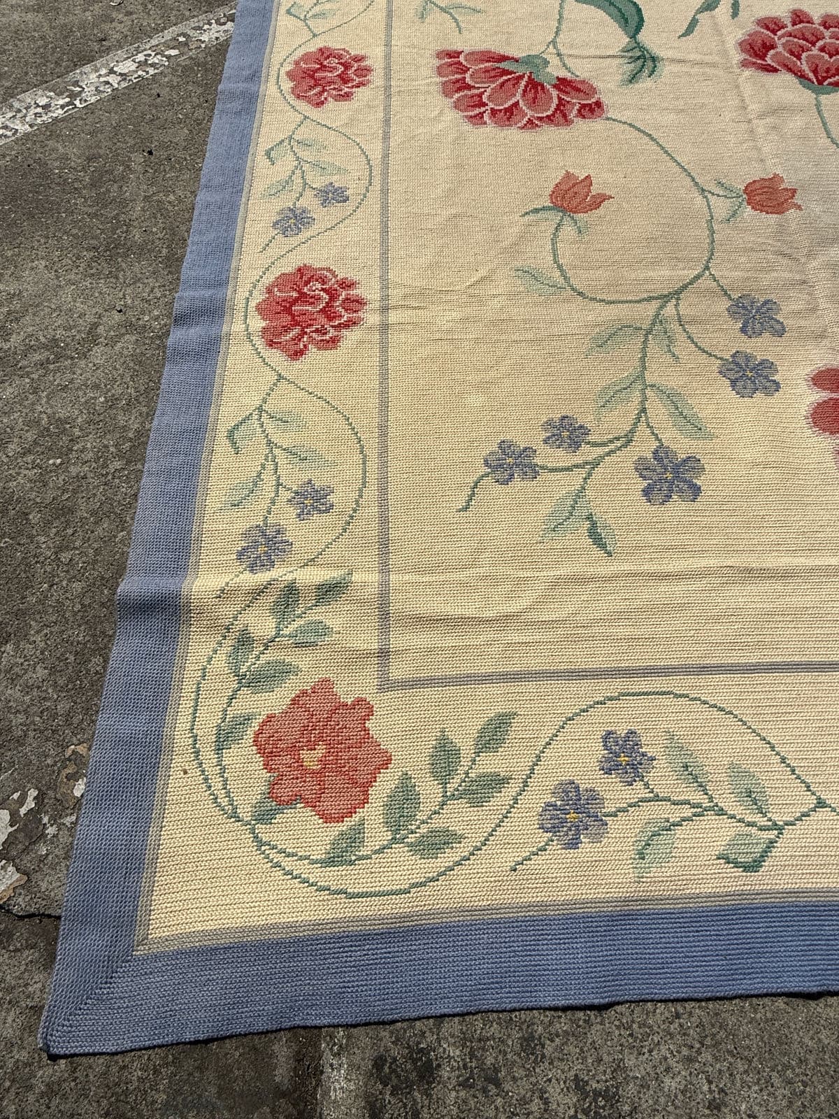 11ft 8in × 13ft 11in Starck Portuguese Petit-Point Area Rug - Thumbnail 9