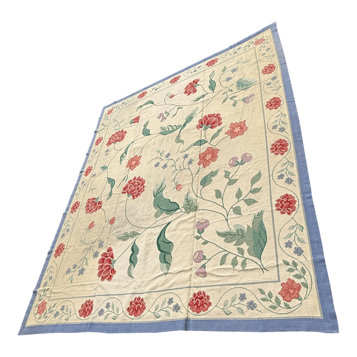 11ft 8in × 13ft 11in Starck Portuguese Petit-Point Area Rug - Thumbnail 2