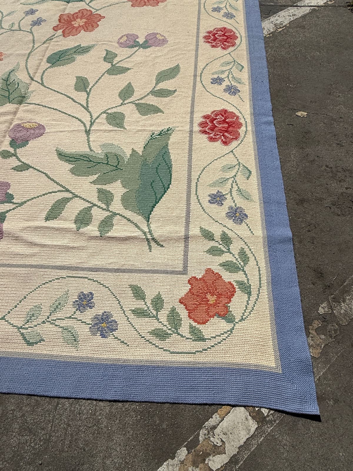 11ft 8in × 13ft 11in Starck Portuguese Petit-Point Area Rug - Thumbnail 7