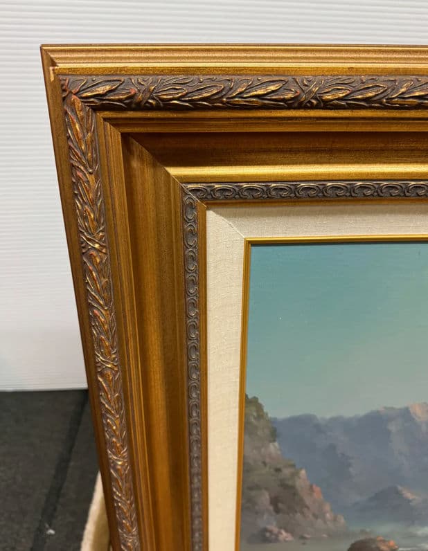 Wendell Brown's 'Surf's Up' Oil Painting, Framed - Thumbnail 8