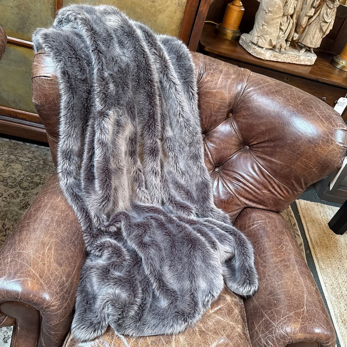 Restoration Hardware Faux-Fur Throw Blanket - Thumbnail 5