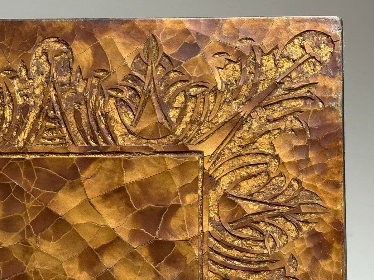 Chinoiserie Hand Painted Triple Panel Room Divider - Thumbnail 6