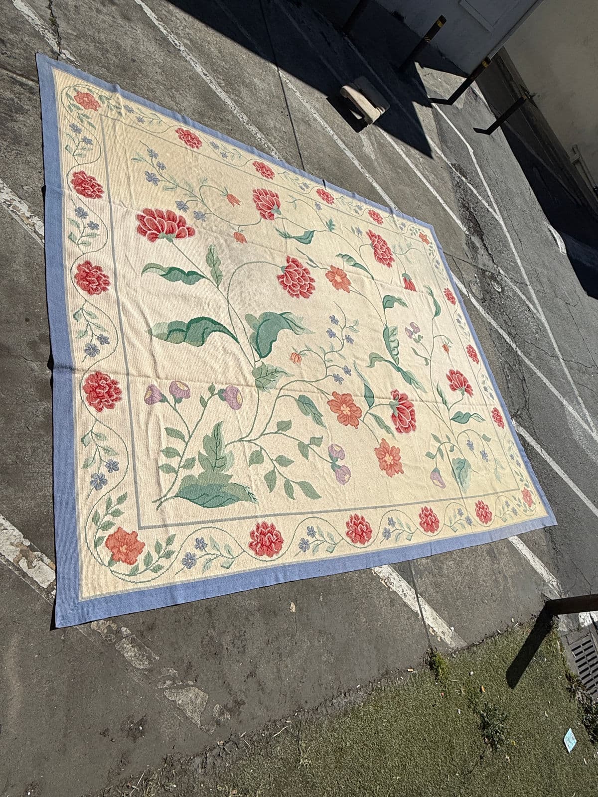 11ft 8in × 13ft 11in Starck Portuguese Petit-Point Area Rug - Thumbnail 6