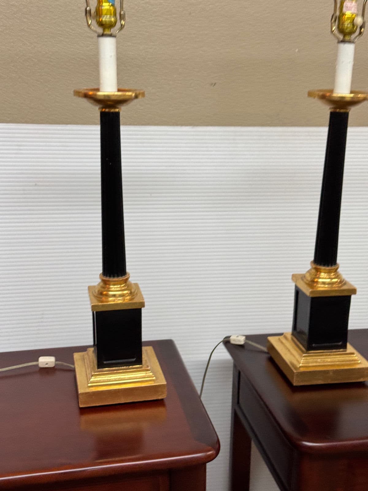 Neoclassical Style Column Buffet Table Lamps, Pair - Thumbnail 5