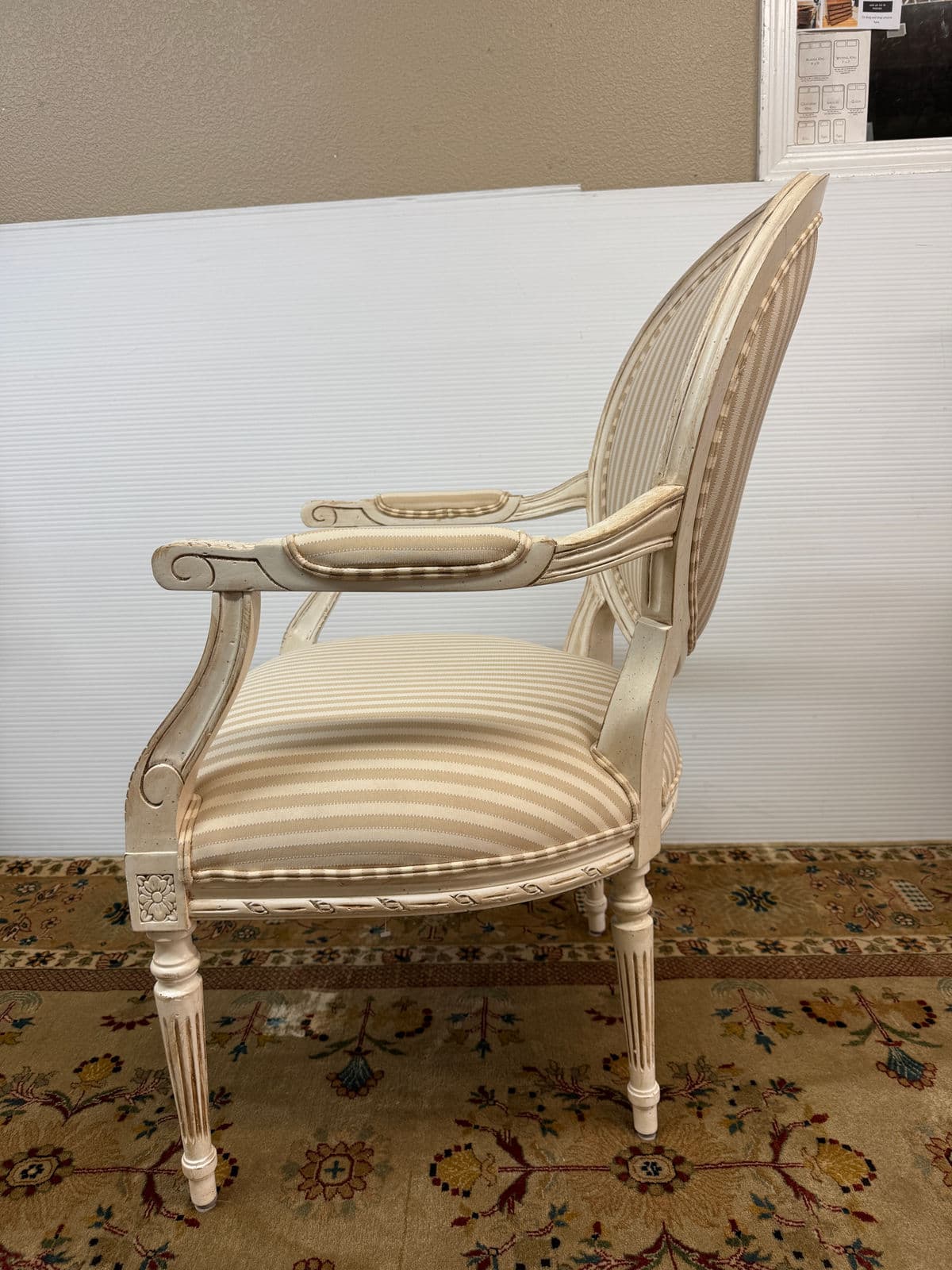 Ethan Allen French Louis XVI Style Armchairs, Pair - Thumbnail 9