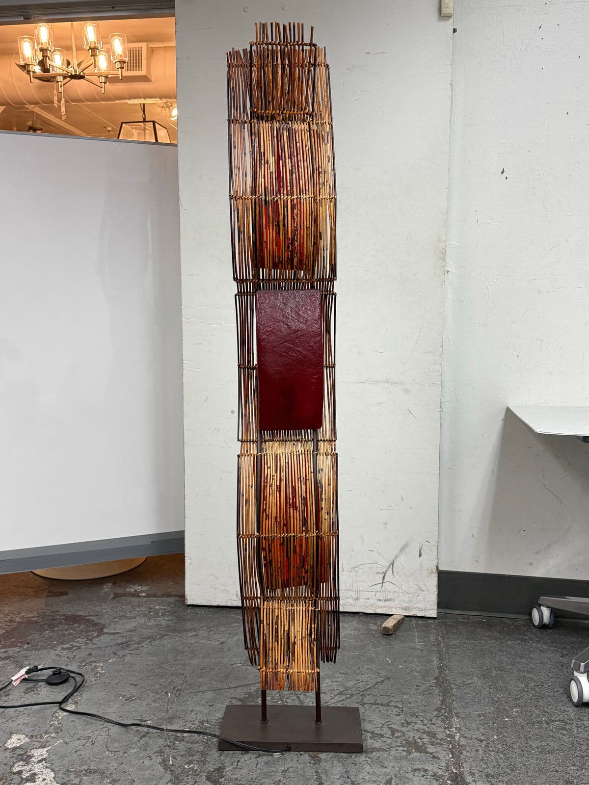 Sculptural Red Bamboo + Red Lights Floor Lamp - Thumbnail 6