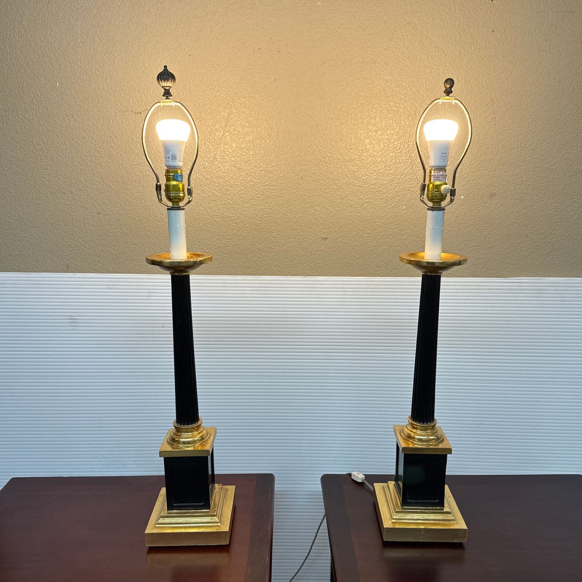 Neoclassical Style Column Buffet Table Lamps, Pair - Thumbnail 3