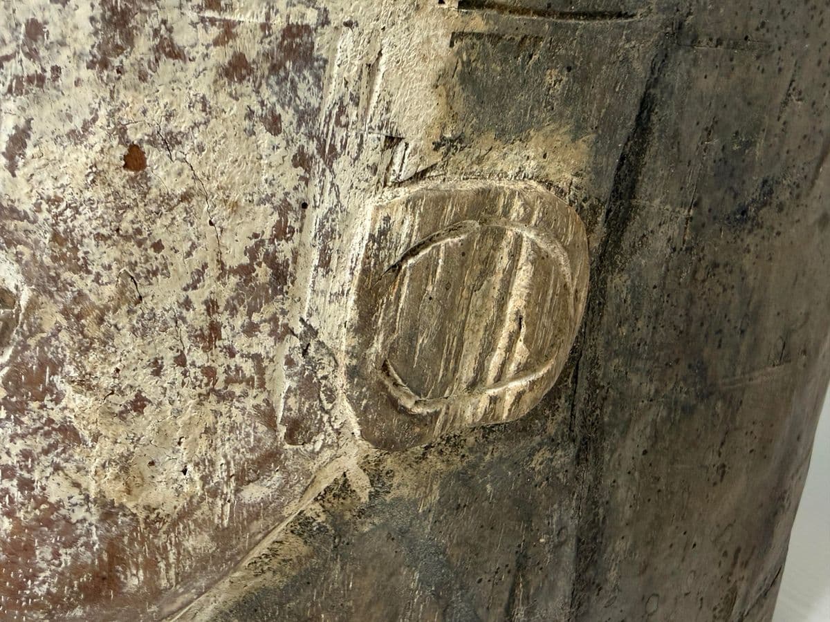 African Yoruba Carved Wood Helmet + Jackal Sculpture - Thumbnail 8