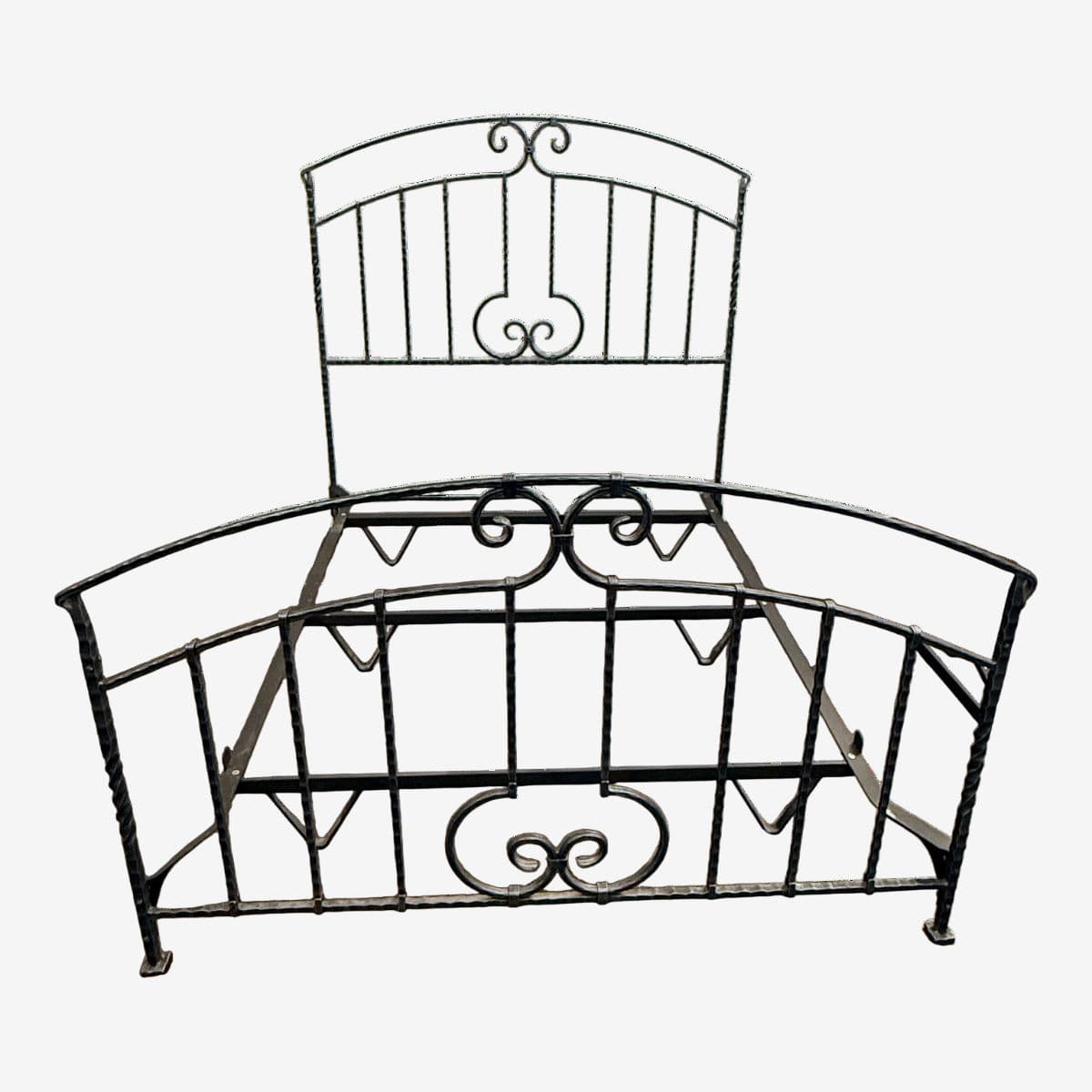 Full Size Claudio Rayes Wrought Iron Bed Frame, Model 28 - Image 1