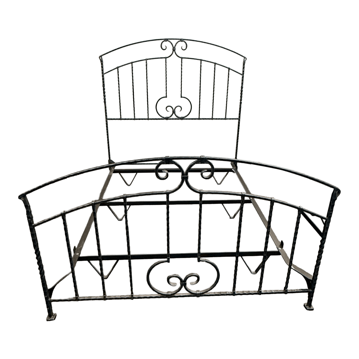 Full Size Claudio Rayes Wrought Iron Bed Frame, Model 28 - Thumbnail 2