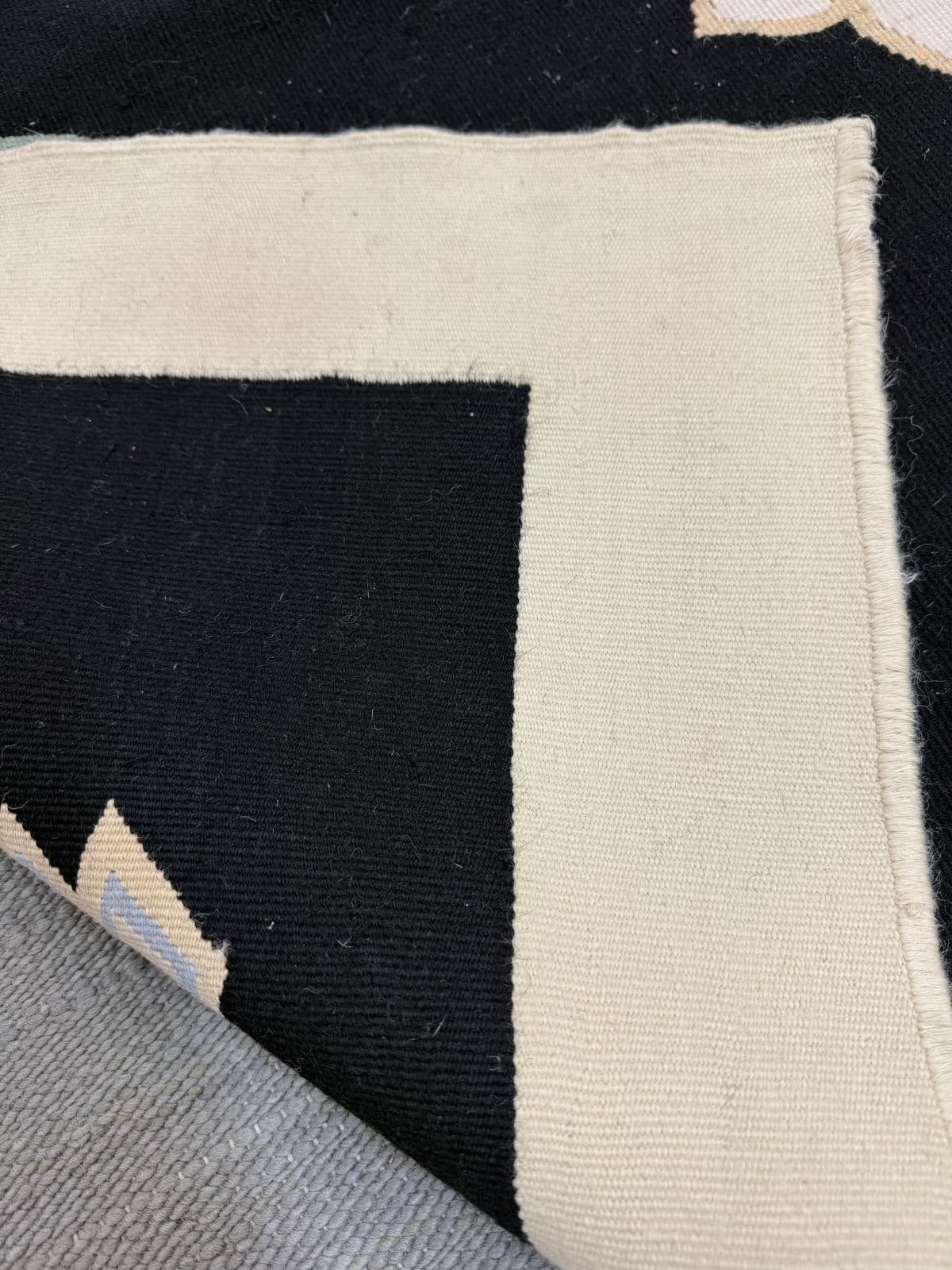 5ft × 7ft 4in Starck Romanian Kelim Rug, Circa 1990 - Thumbnail 13