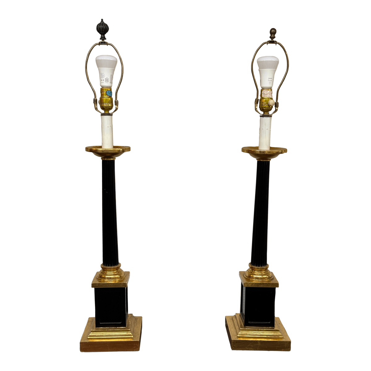 Neoclassical Style Column Buffet Table Lamps, Pair - Thumbnail 2