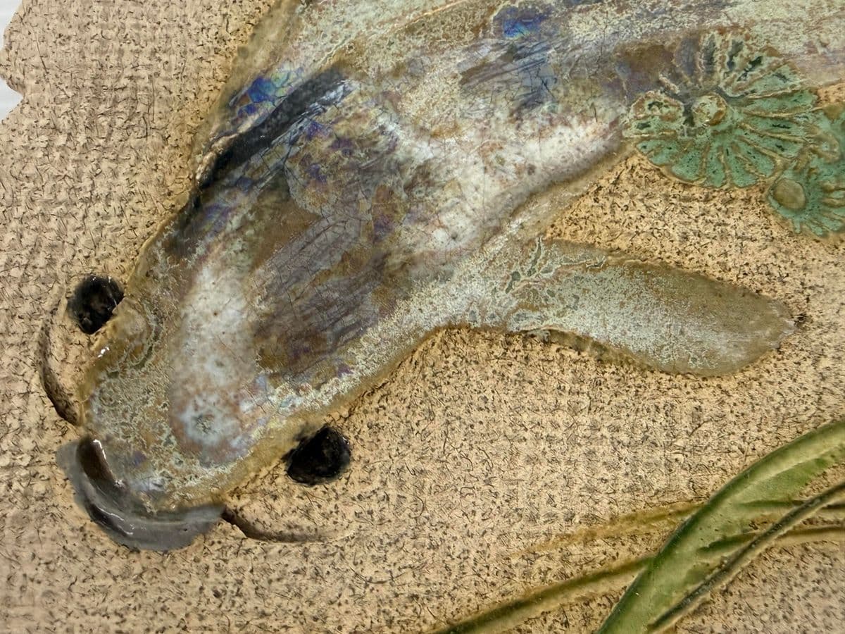 Mad Monk Art Koi Fish Ceramic Wall Tiles, Set of Three - Thumbnail 11