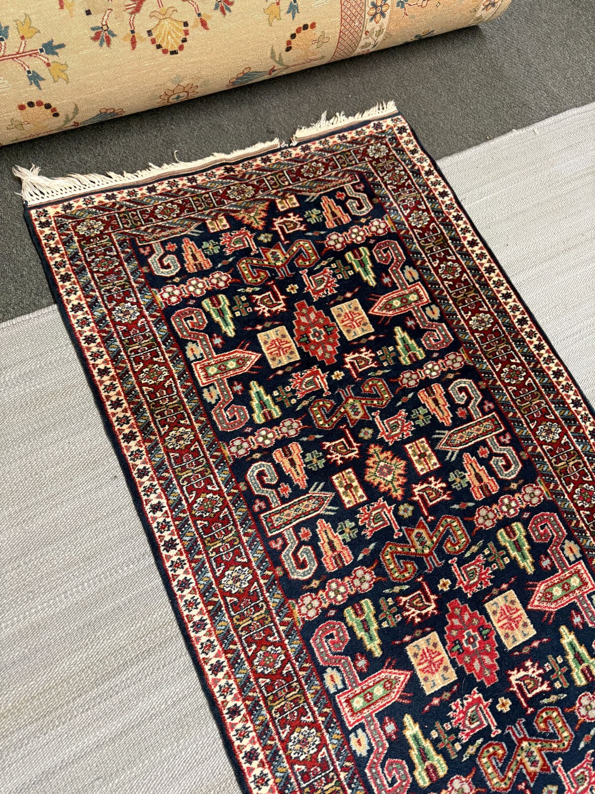 2ft 7in × 15ft Genuine Hand Woven Persian Kurdish Runner Rug - Thumbnail 4