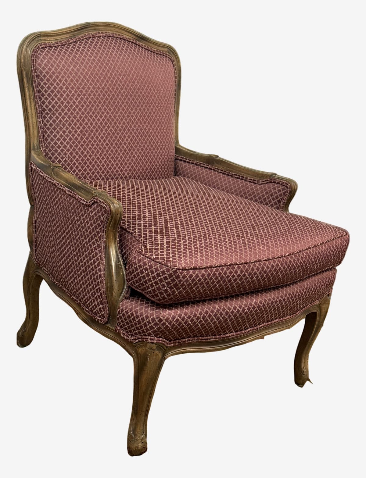 French Country Louis XV Style Bergère Chair - Image 1