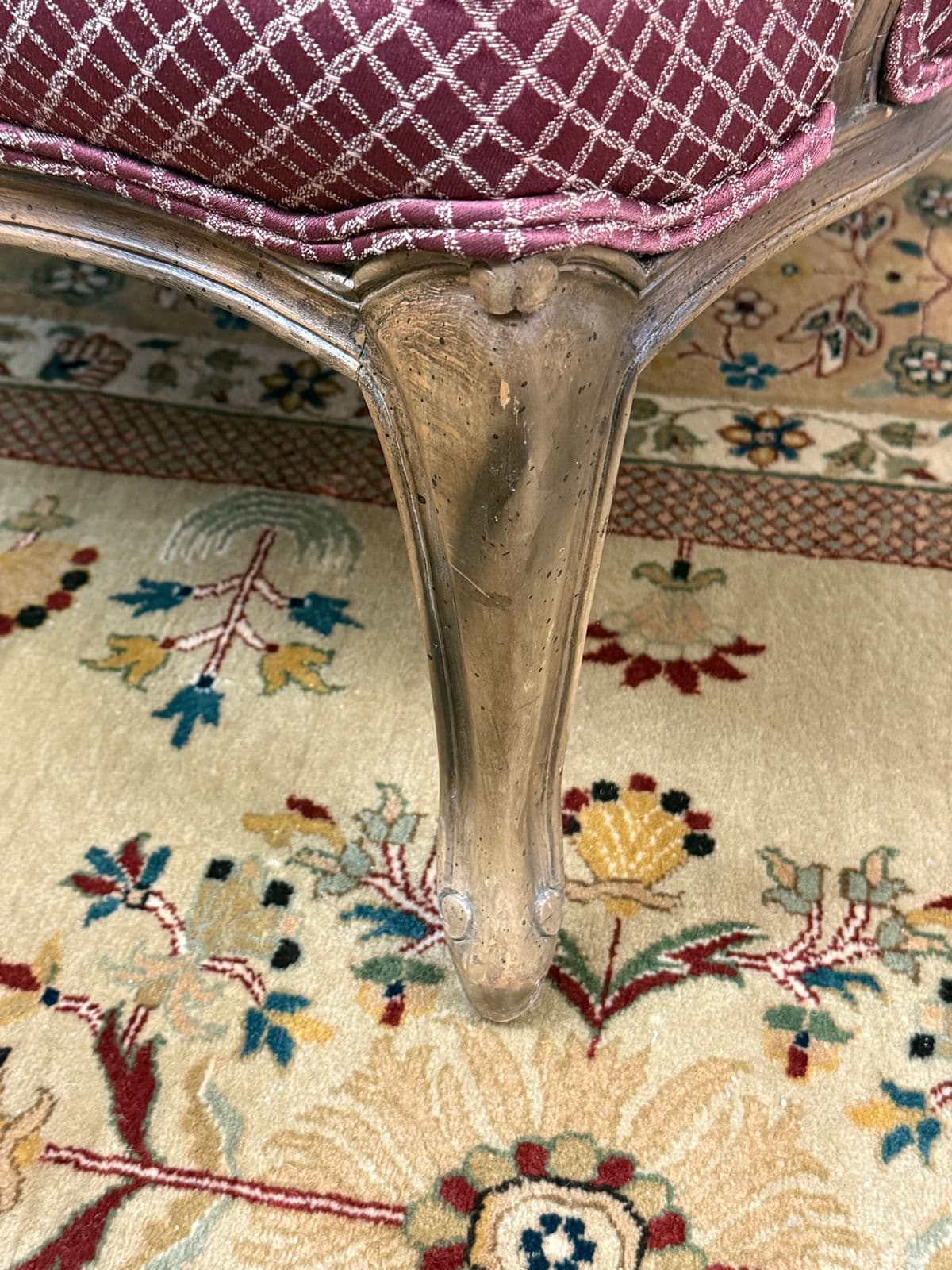 French Country Louis XV Style Bergère Chair - Thumbnail 5