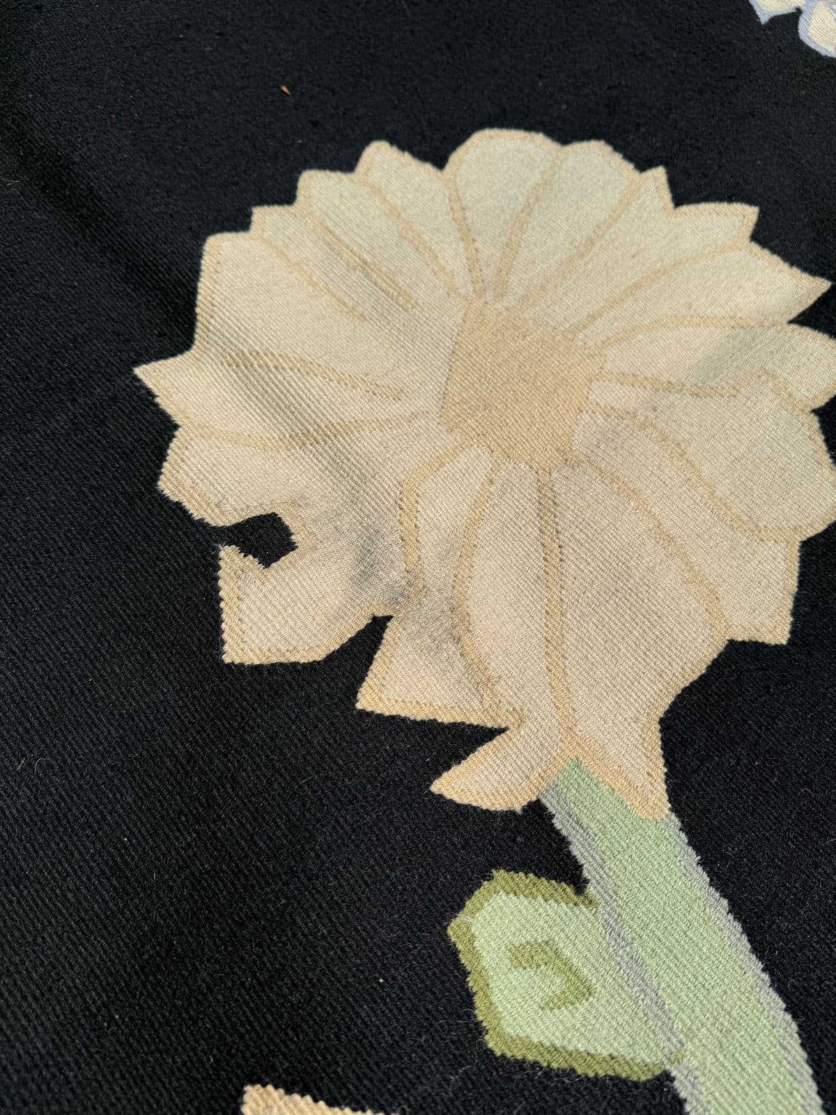 11ft 8in × 13ft 11in Strack Romania Botanical Kilim Area Rug, Circa 1990 - Thumbnail 5