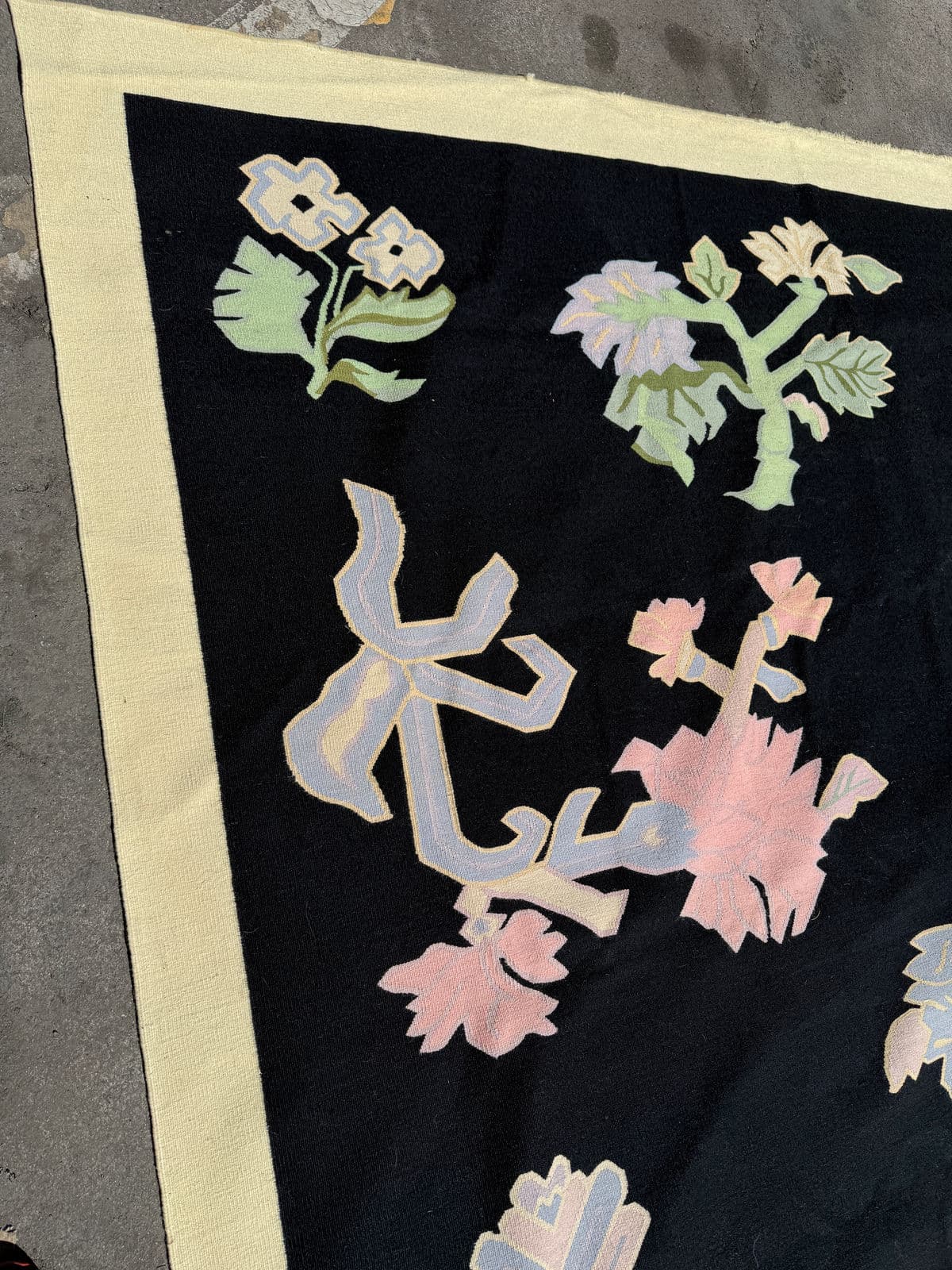 11ft 8in × 13ft 11in Strack Romania Botanical Kilim Area Rug, Circa 1990 - Thumbnail 8