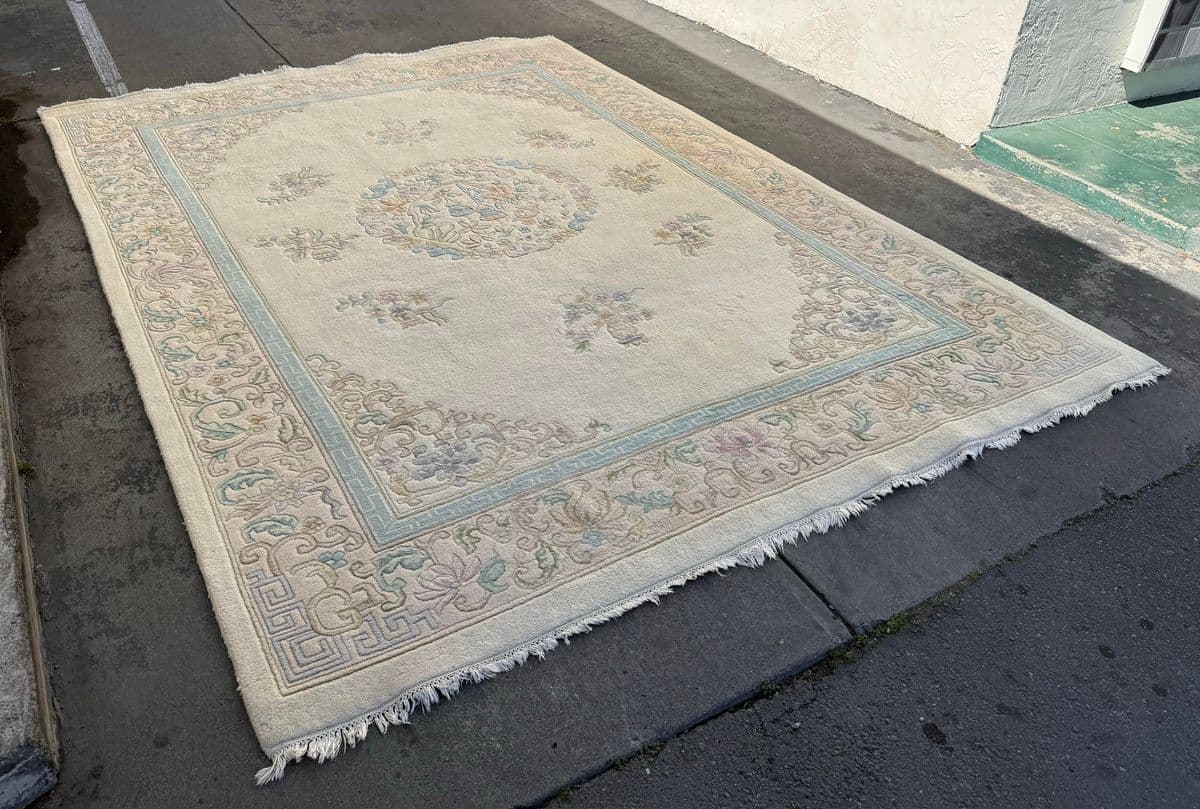 9ft 6in X 13ft 5in Turkish Hand Woven Oushak Area Rug - Thumbnail 3