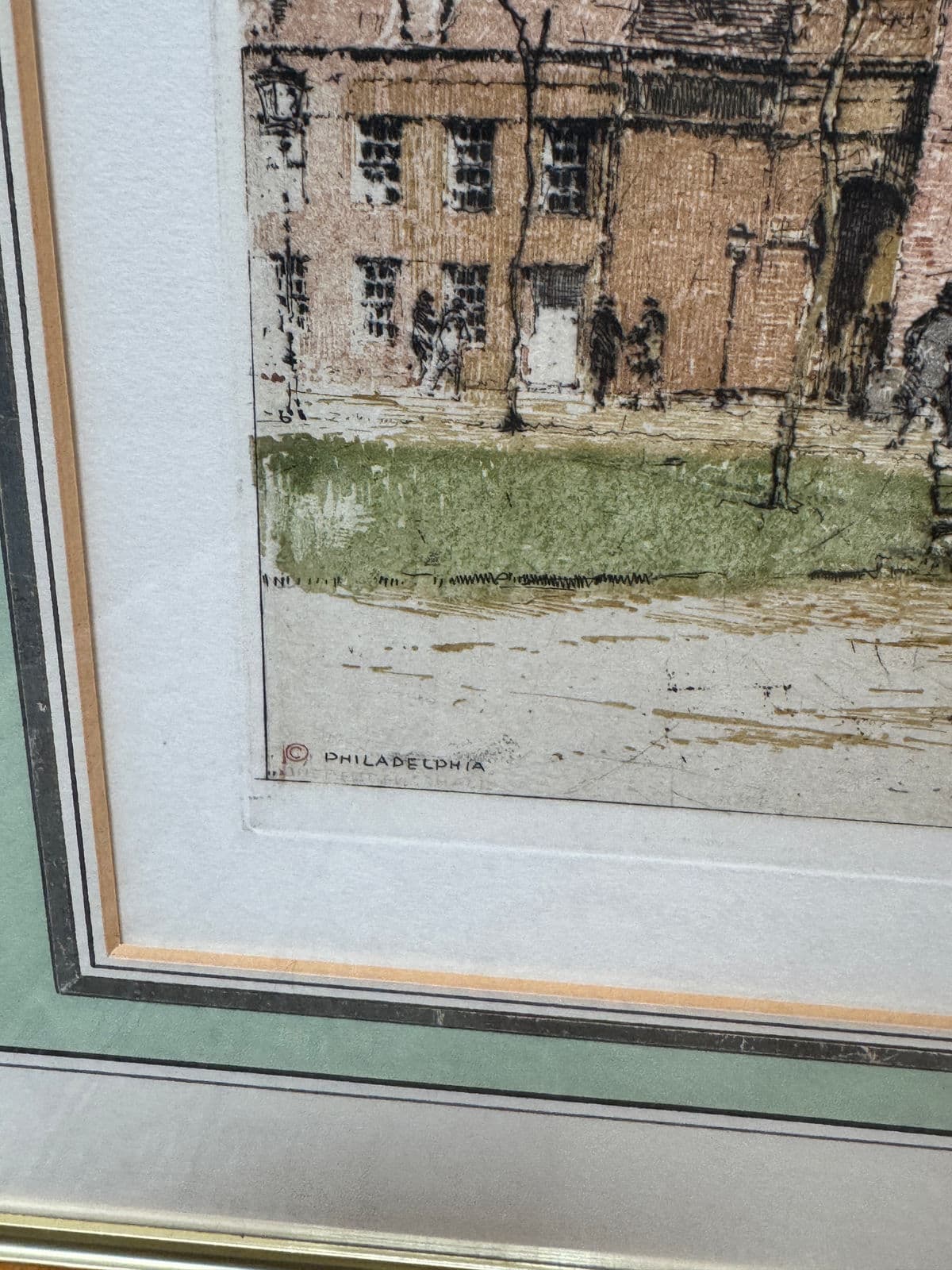 Luigi Kasimir Philadelphia Independence Hall Etching, Signed Circa 1920s - Thumbnail 6