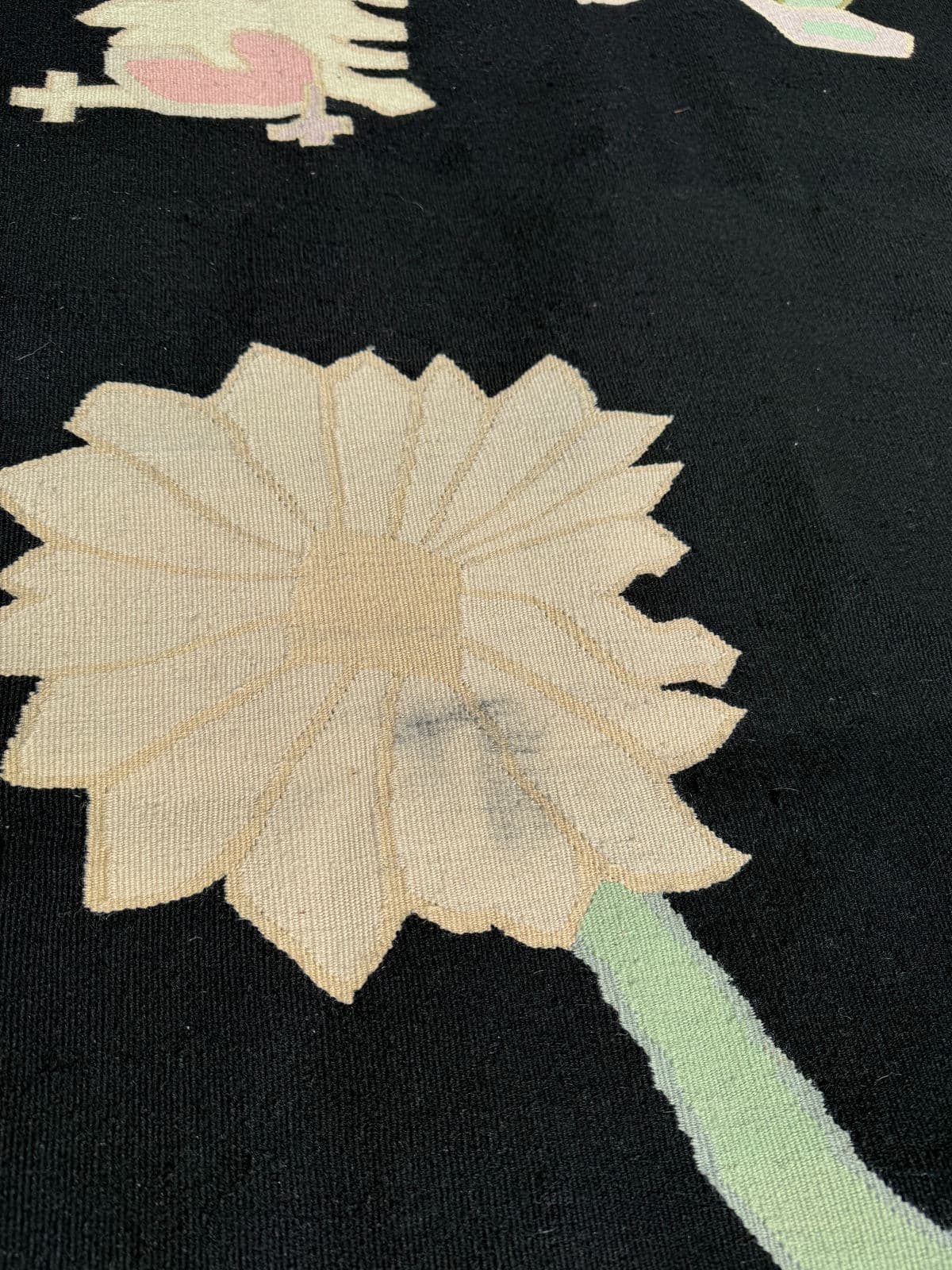 11ft 8in × 13ft 11in Strack Romania Botanical Kilim Area Rug, Circa 1990 - Thumbnail 6