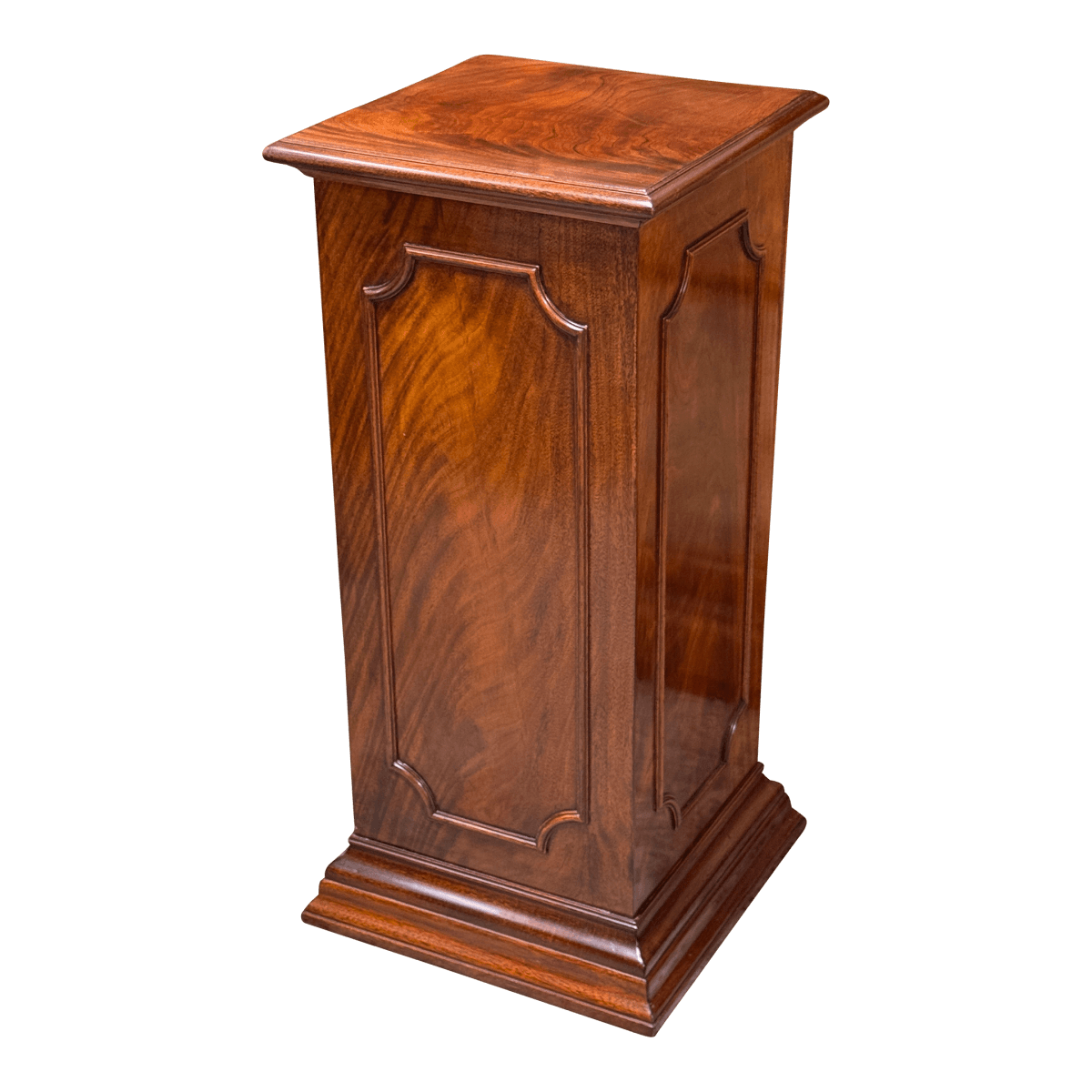 Georgian Inspired Figured Mahogany Pedestal - Thumbnail 2