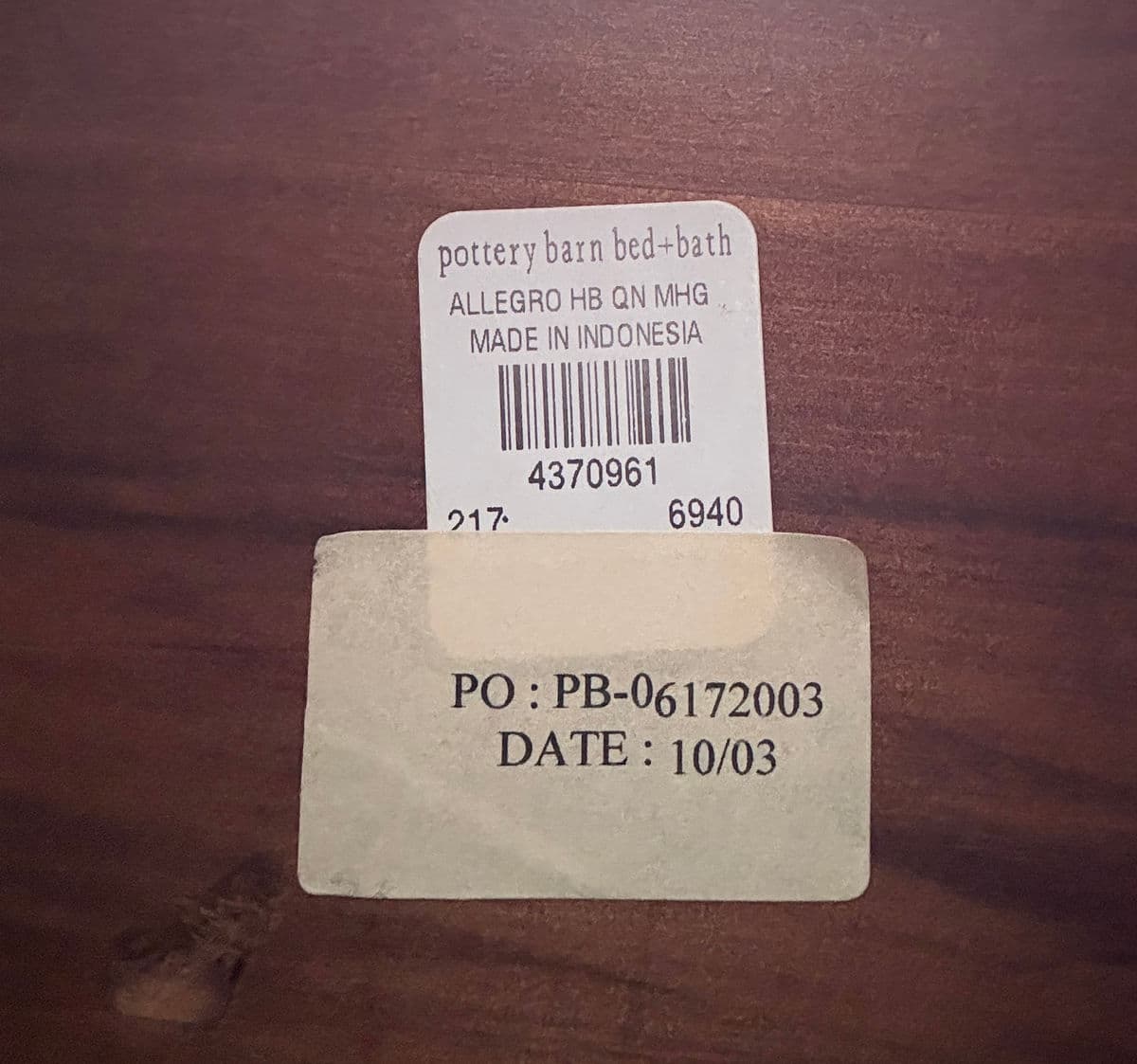 Queen Size Pottery Barn Sleigh Headboard - Thumbnail 16