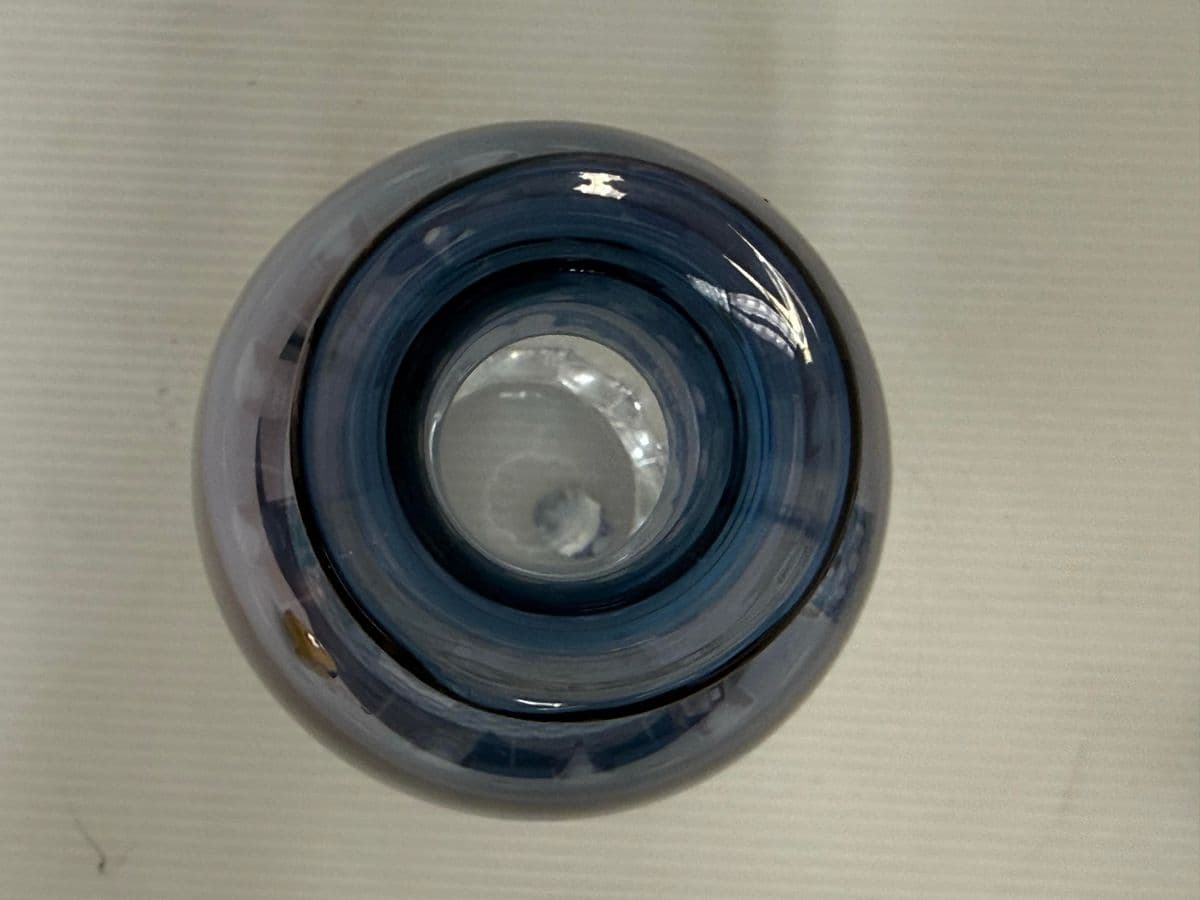 Crystal Blue Cut Decanter + Matching Tumblr, Pair - Thumbnail 5