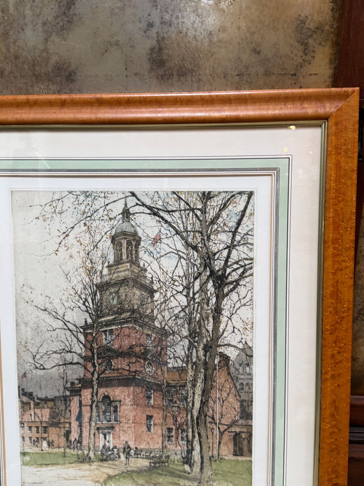 Luigi Kasimir Philadelphia Independence Hall Etching, Signed Circa 1920s - Thumbnail 7