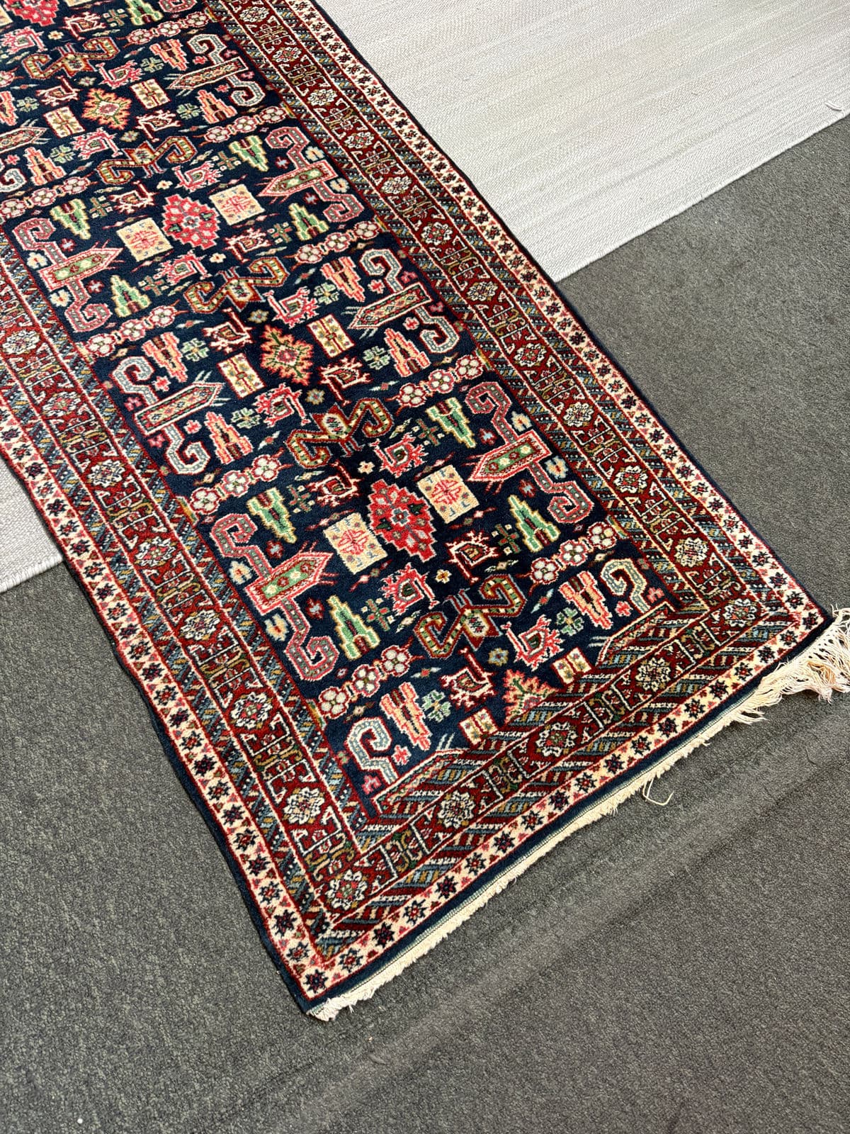 2ft 7in × 15ft Genuine Hand Woven Persian Kurdish Runner Rug - Thumbnail 5
