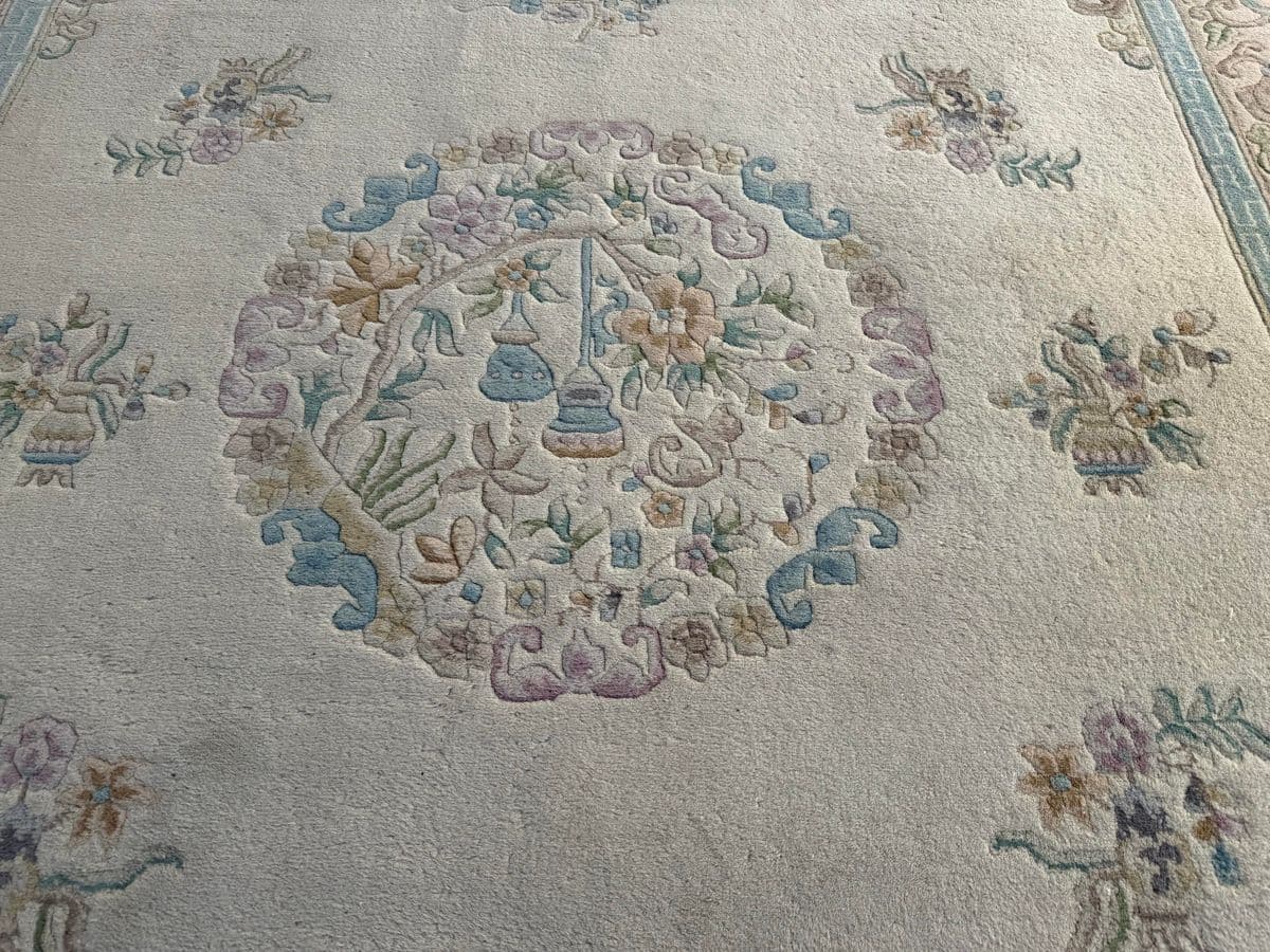 9ft 6in X 13ft 5in Turkish Hand Woven Oushak Area Rug - Thumbnail 8