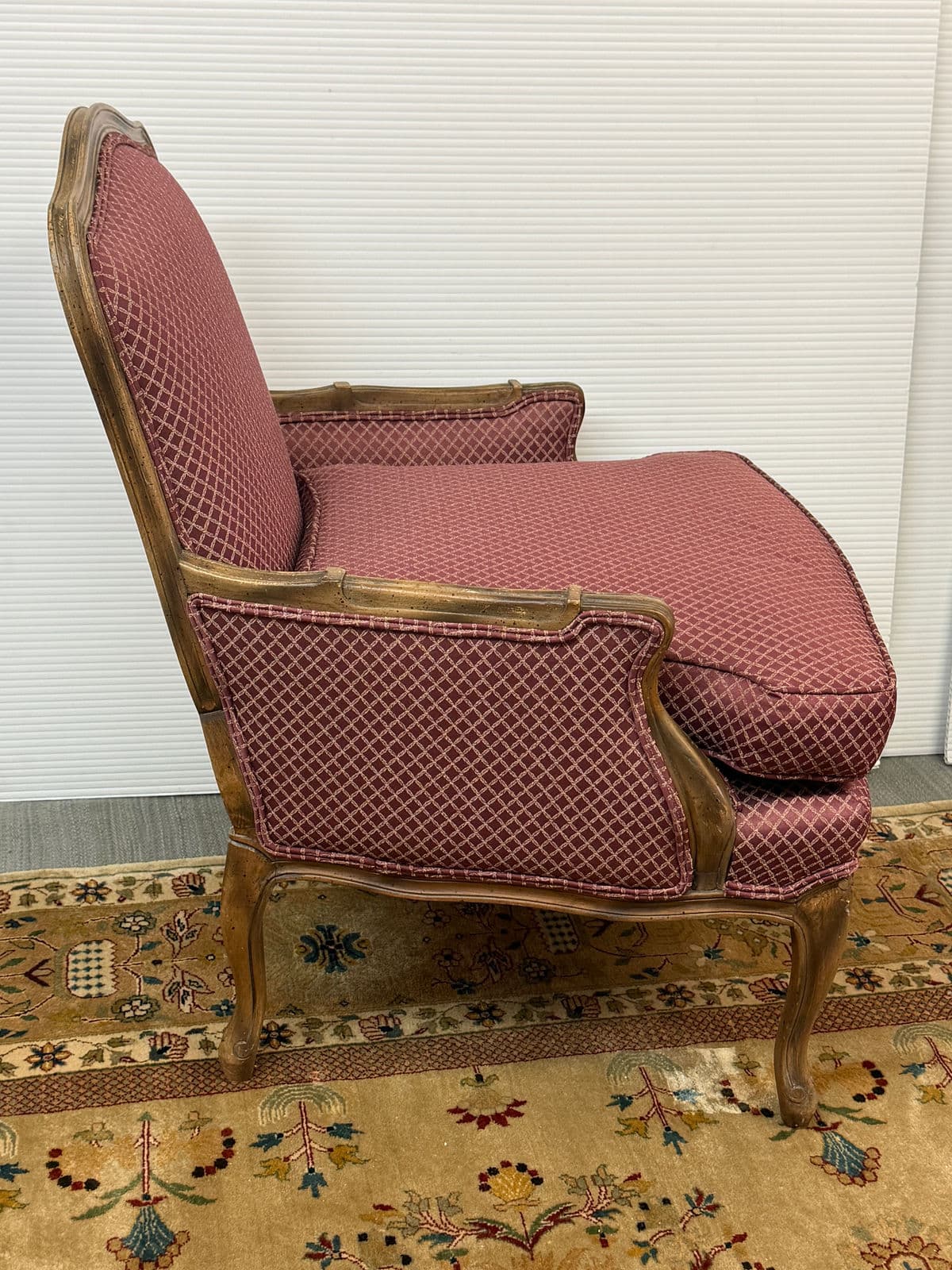 French Country Louis XV Style Bergère Chair - Thumbnail 10