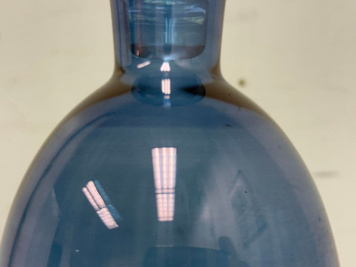 Crystal Blue Cut Decanter + Matching Tumblr, Pair - Thumbnail 7