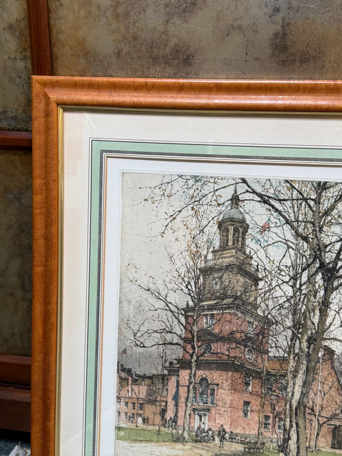 Luigi Kasimir Philadelphia Independence Hall Etching, Signed Circa 1920s - Thumbnail 10