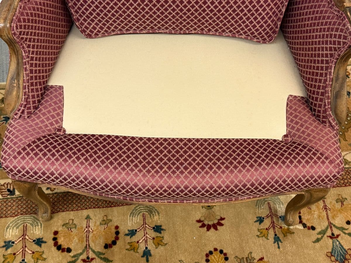 French Country Louis XV Style Bergère Chair - Thumbnail 6